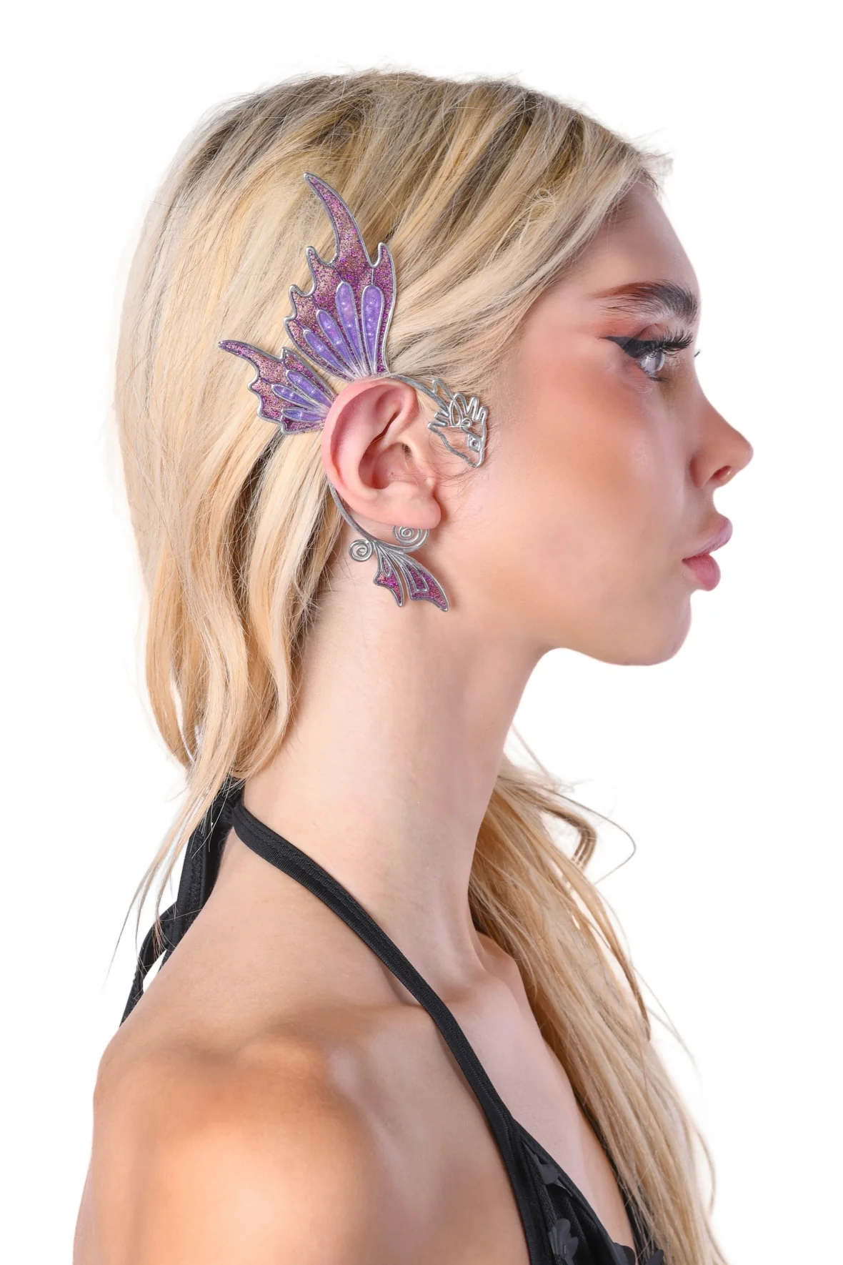 Amethyst Dragon Ear Cuff