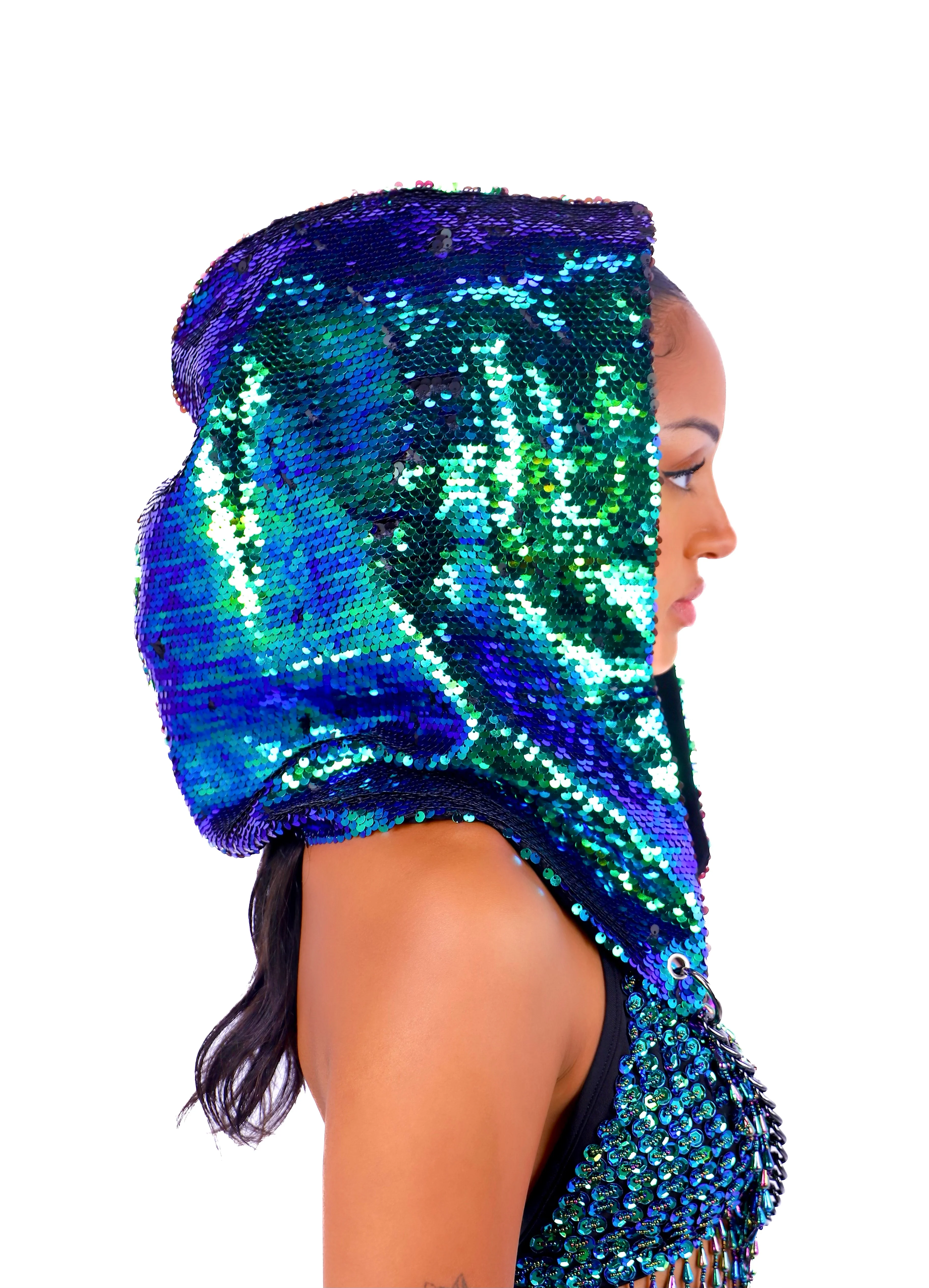 Forest Sequin Hood - Image 2