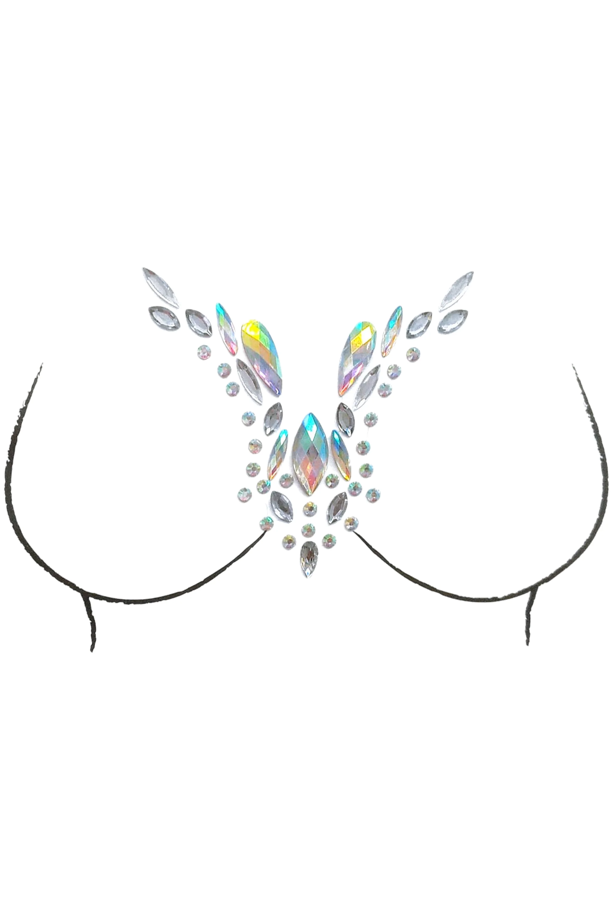 Angel Rhinestone Crystal Body Jewels, Chest Jewels