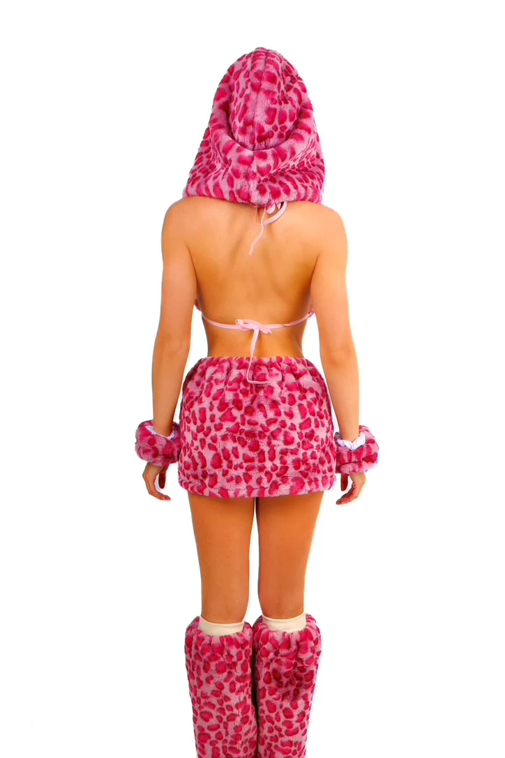 Pink Leopard Fuzzy Top - Image 3