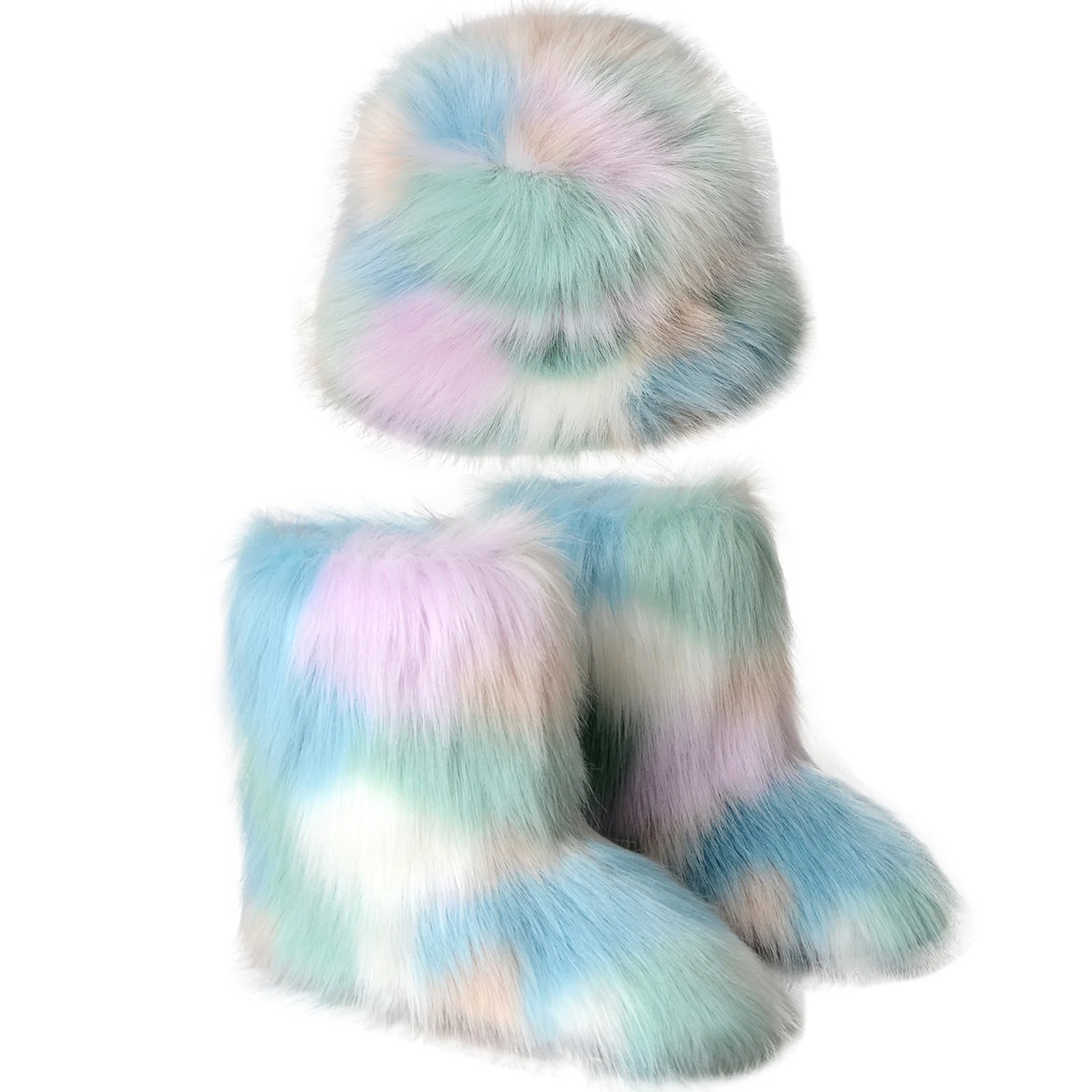 Baby Bear Fuzzy Hat & Boots Set