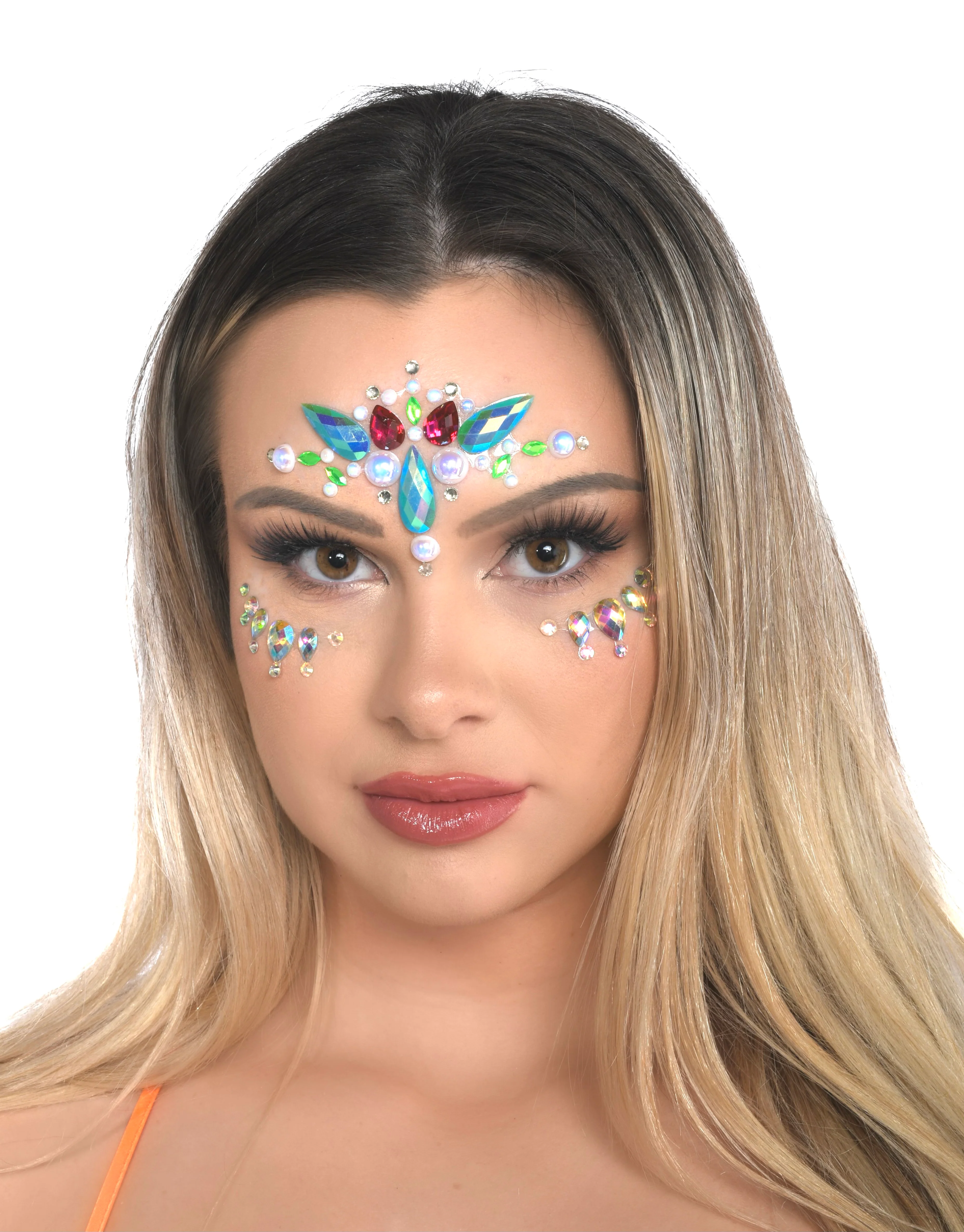 BB Blue Rhinestone Crystal Face Jewels - Image 2