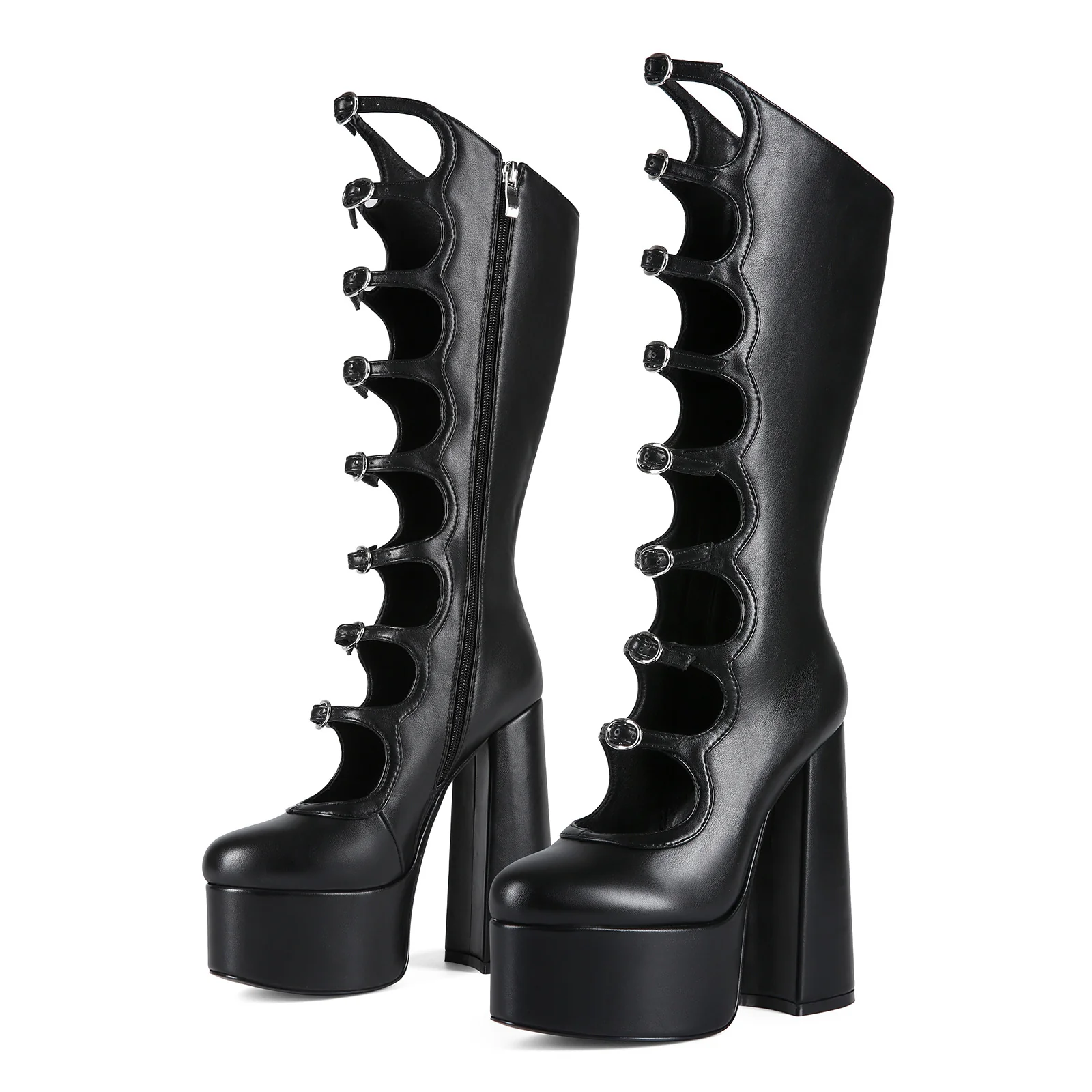 Black Dazzle Platform Boots - Image 2