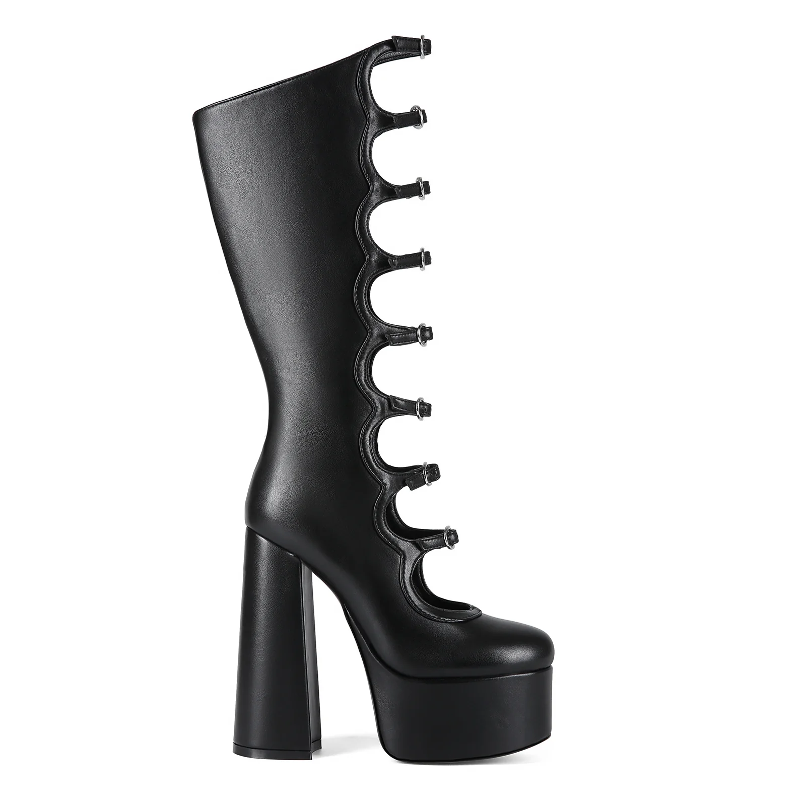 Black Dazzle Platform Boots - Image 4