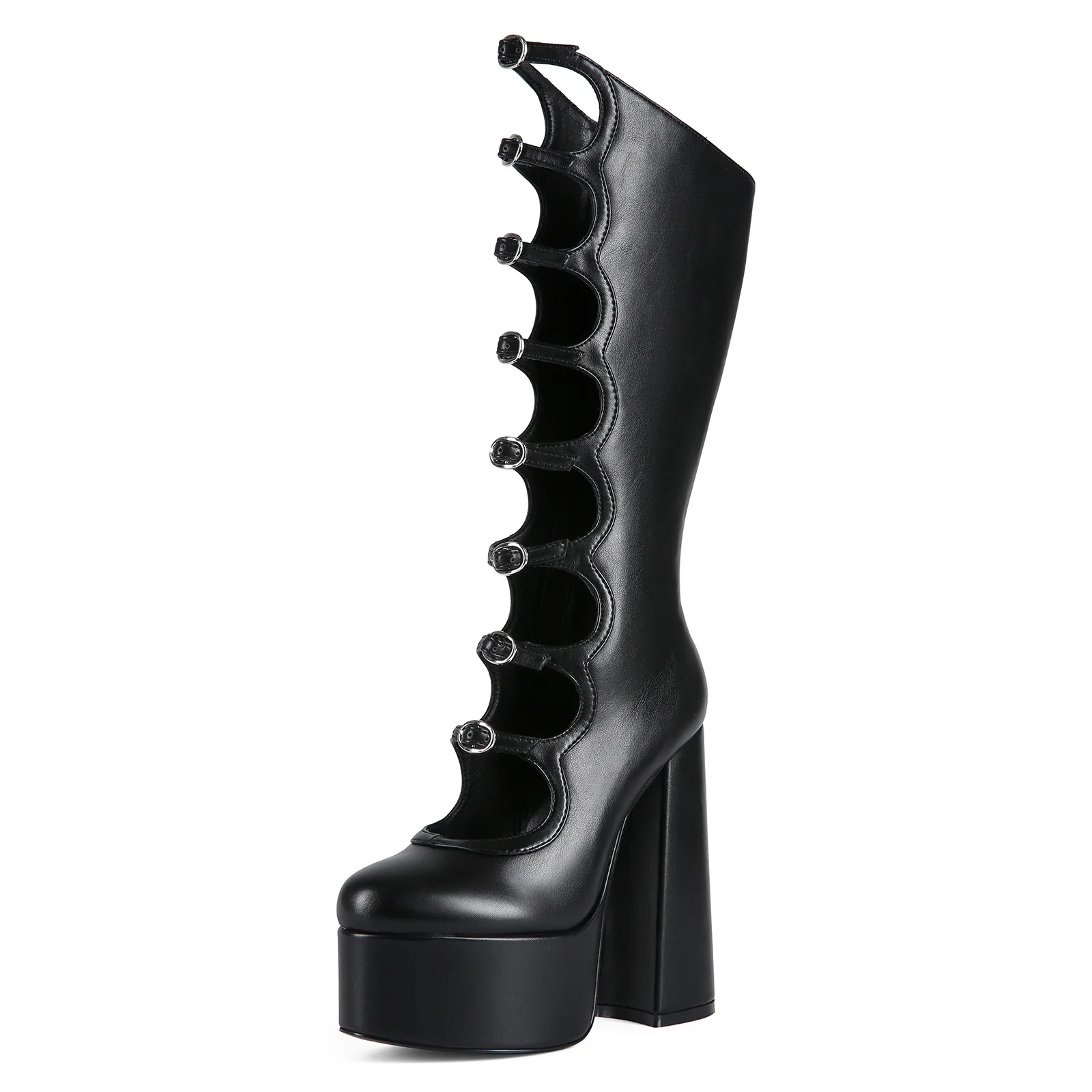 Black Dazzle Platform Boots - Image 5