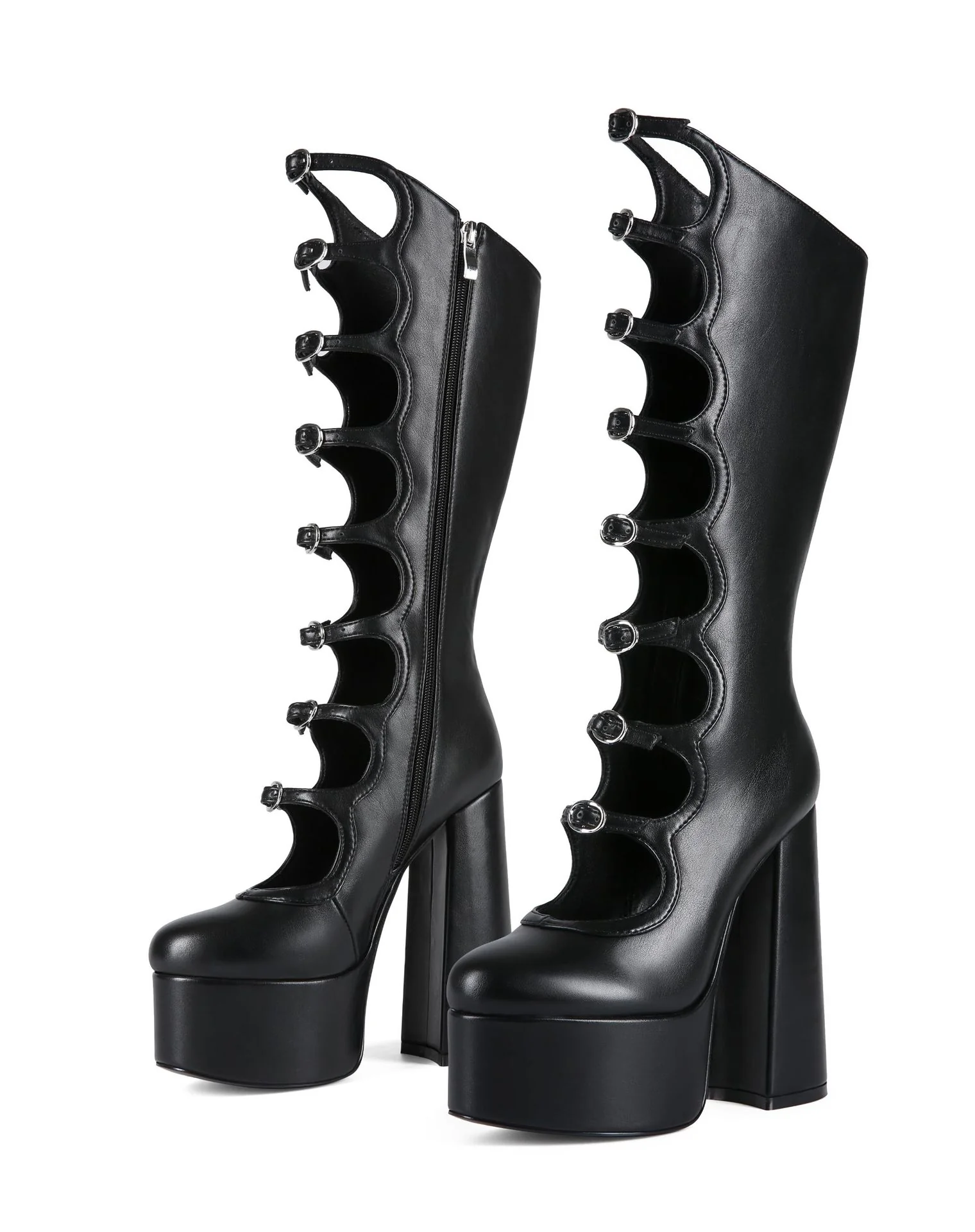 Black Dazzle Platform Boots - Image 7