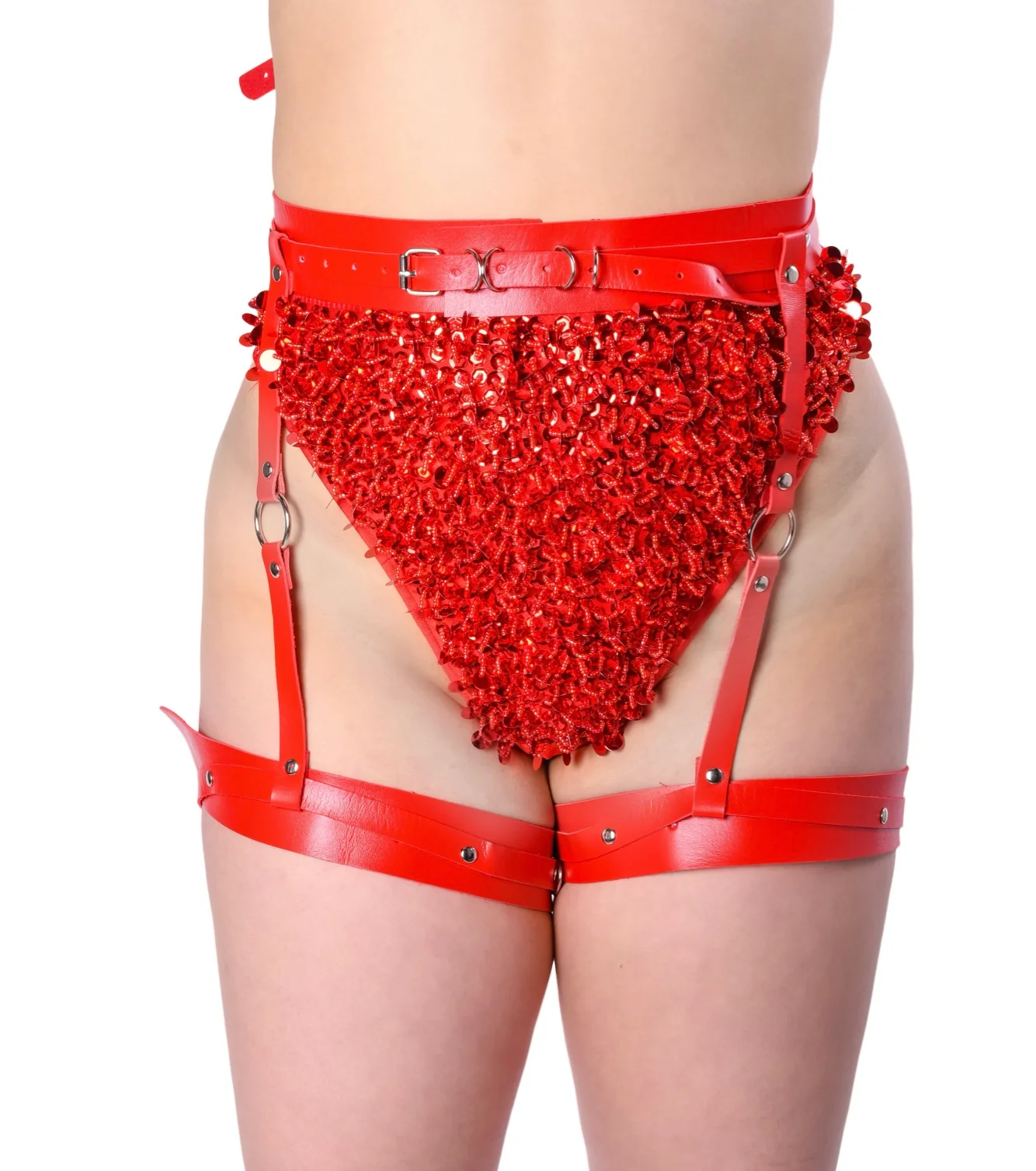 Babe Vegan Leather Leg Harness - Image 3