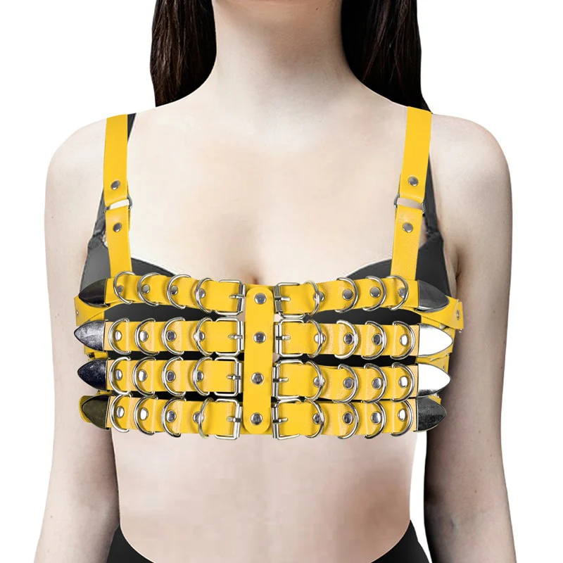 Burner Vegan Leather Harness Top - Image 11