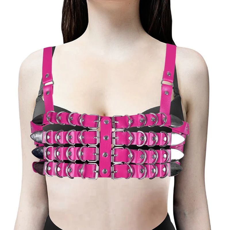 Burner Vegan Leather Harness Top - Image 14
