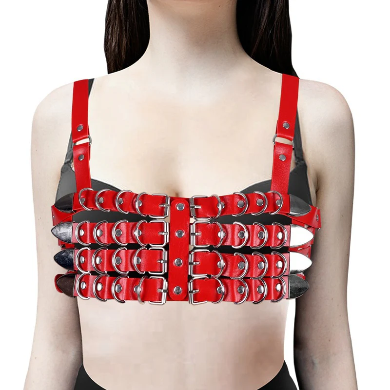 Burner Vegan Leather Harness Top - Image 6