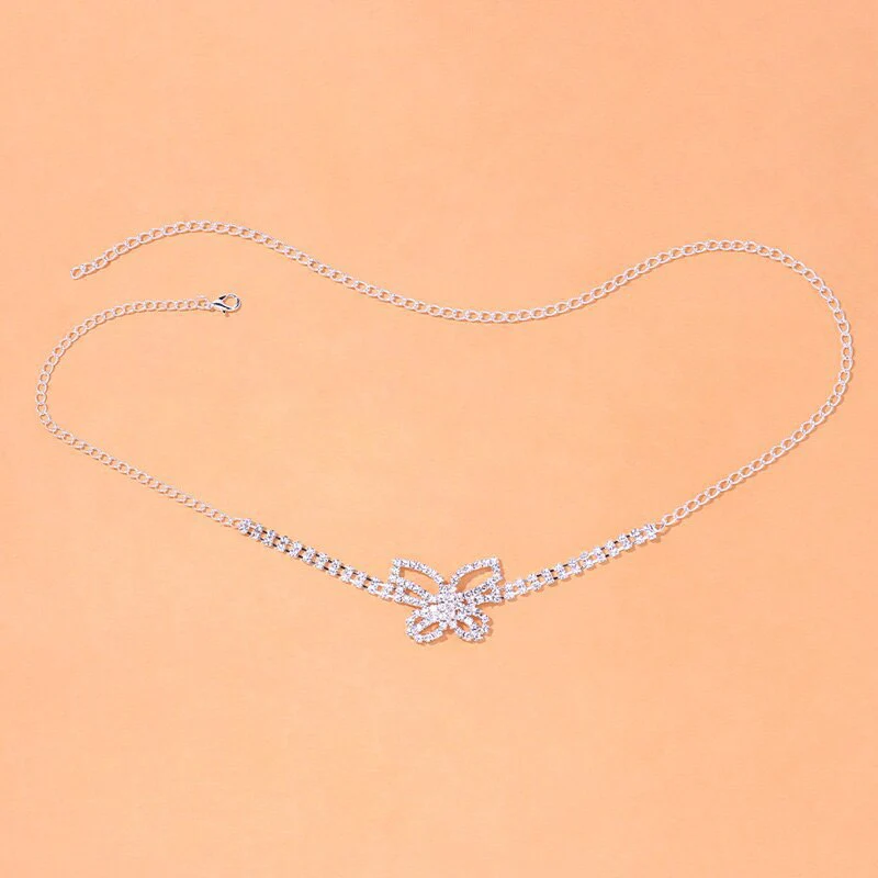 Butterfly Rhinestone Leg Wrap Leg Chains - Image 3
