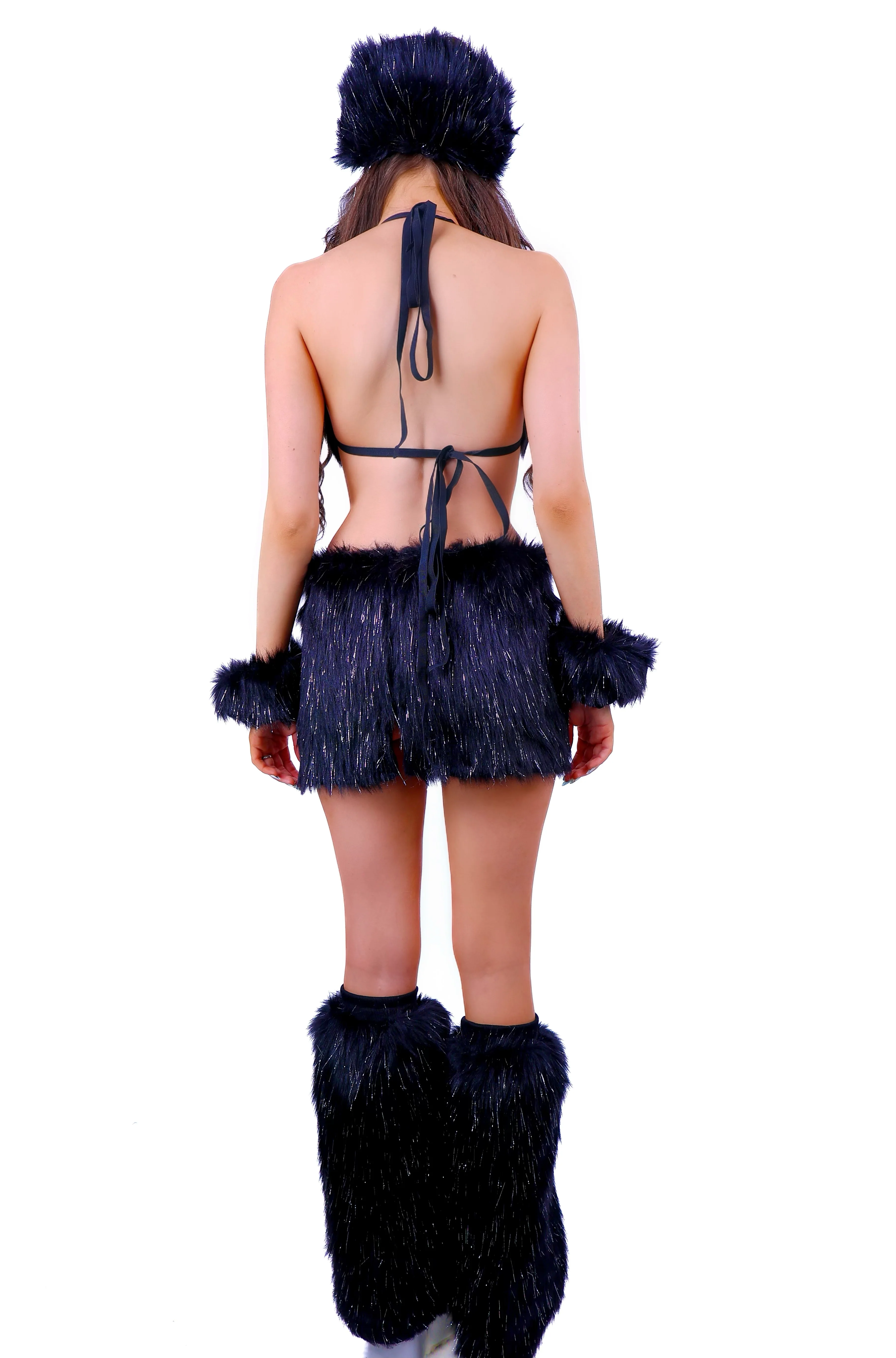 Midnight Sparkle Diva Fuzzy Skirt - Image 3