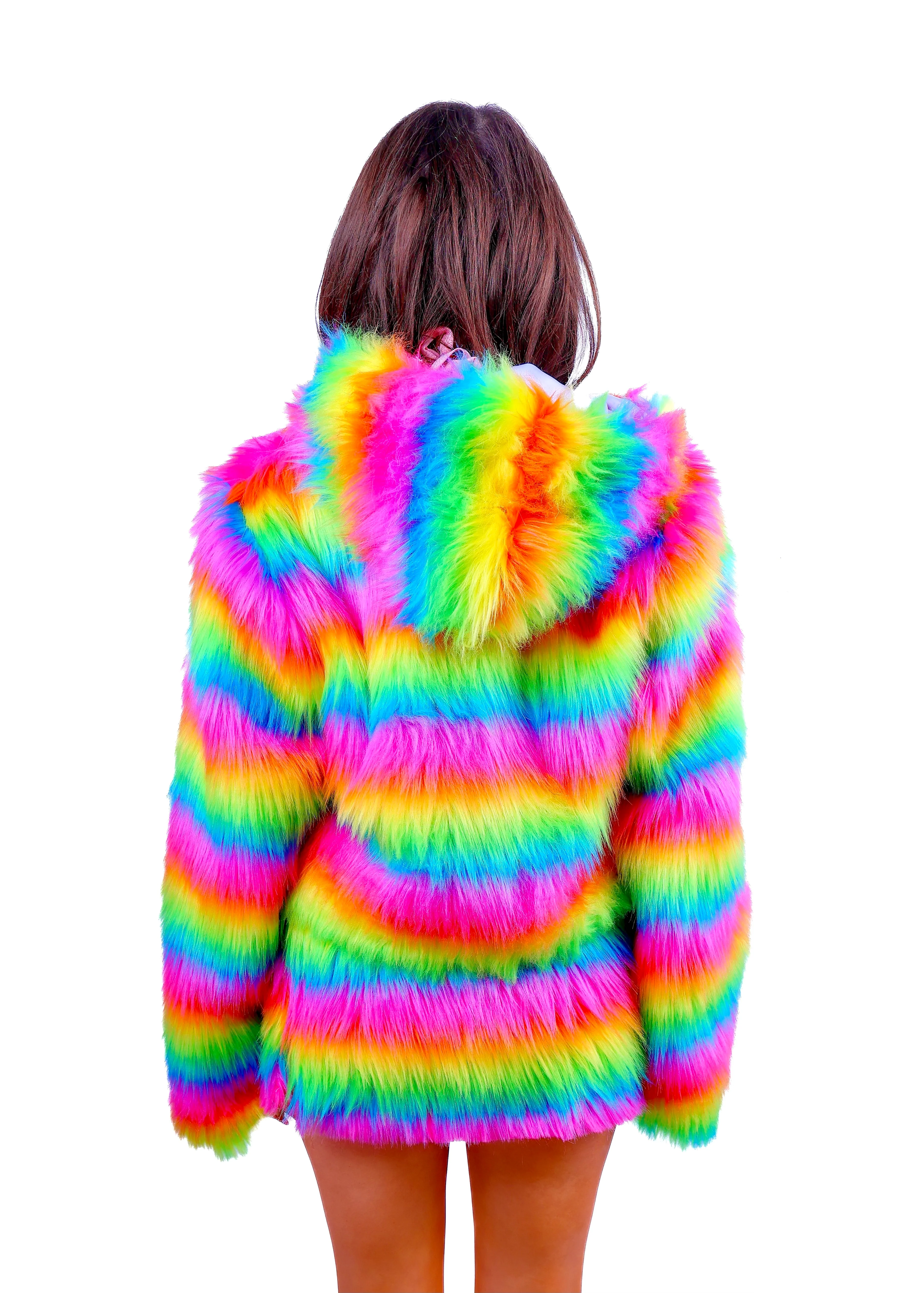 Rainbow Candy Fuzzy Jacket - Image 4