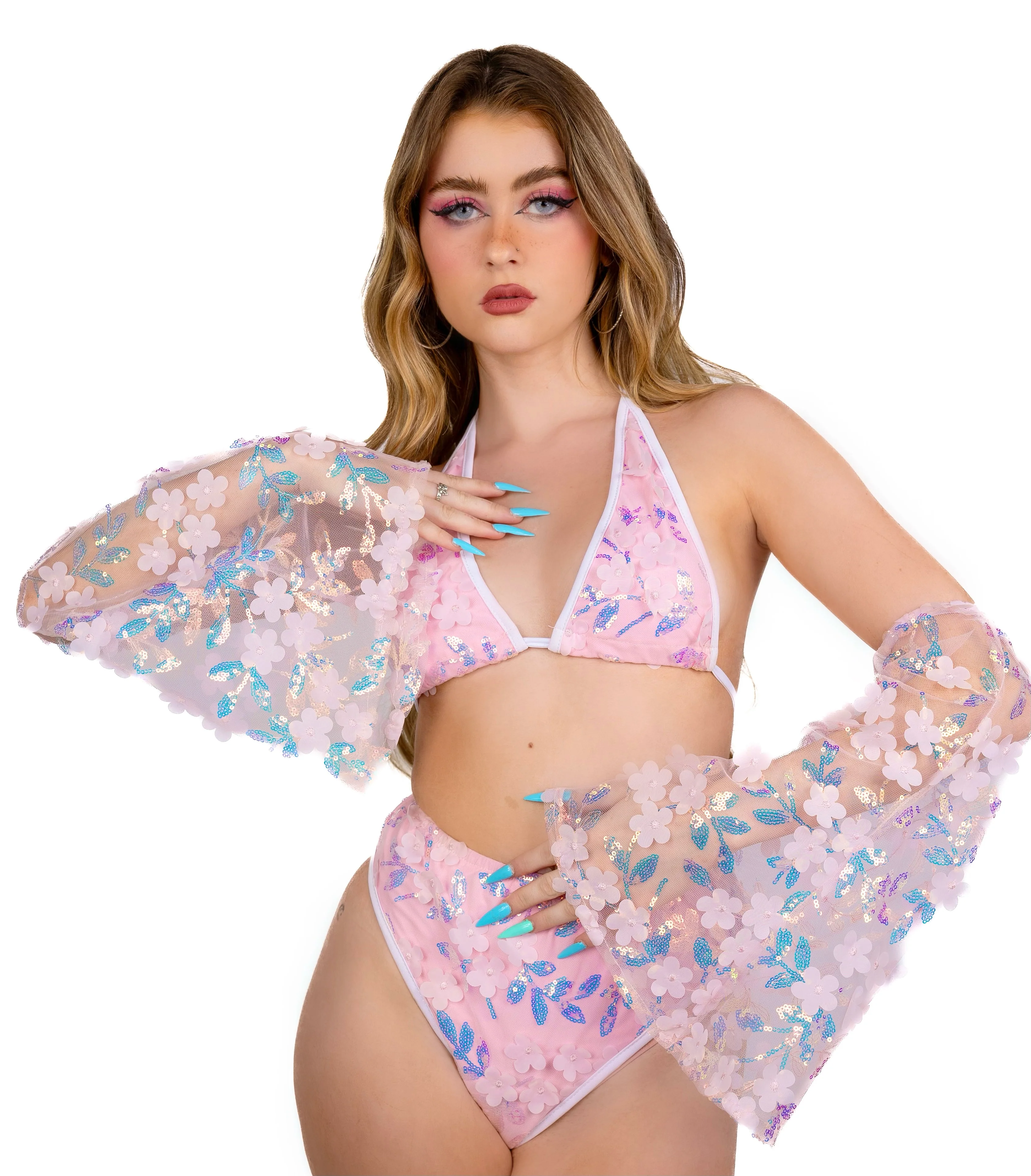 Pink Cloud Fairy Blossom Arm Sleeves