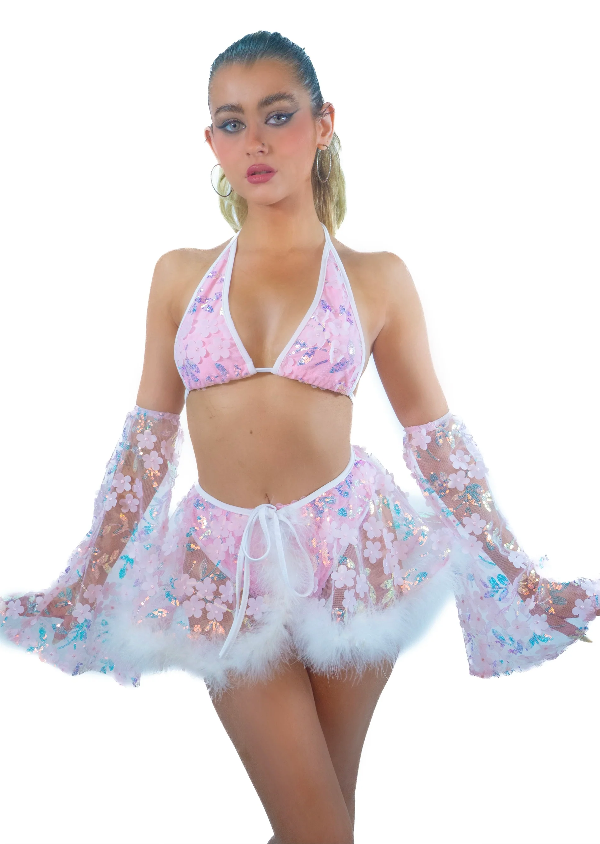 Pink Cloud Fairy Blossom Arm Sleeves - Image 7