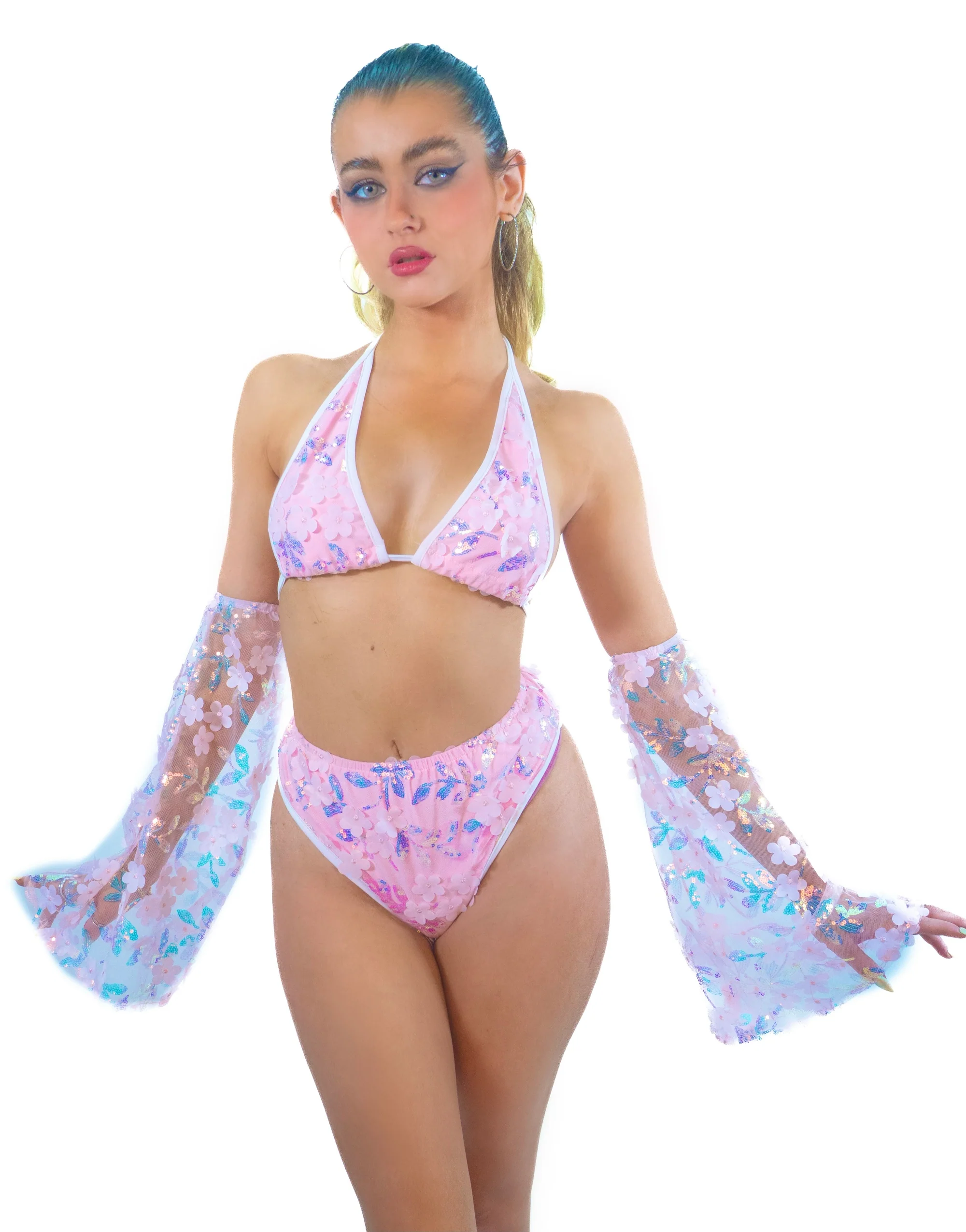 Pink Cloud Fairy Blossom Arm Sleeves - Image 8