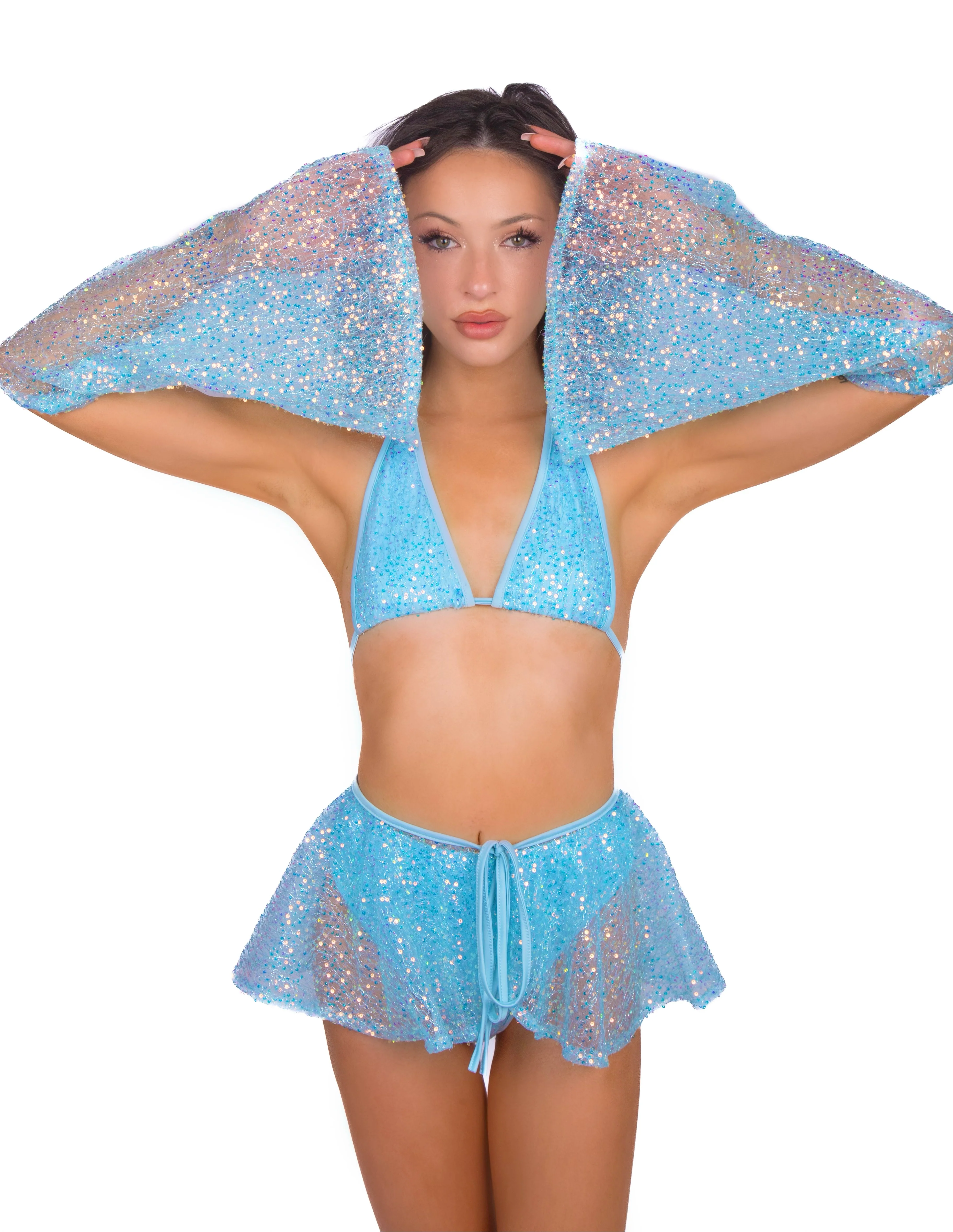 Blue Glitter Fairy Aura Arm Sleeves - Image 8