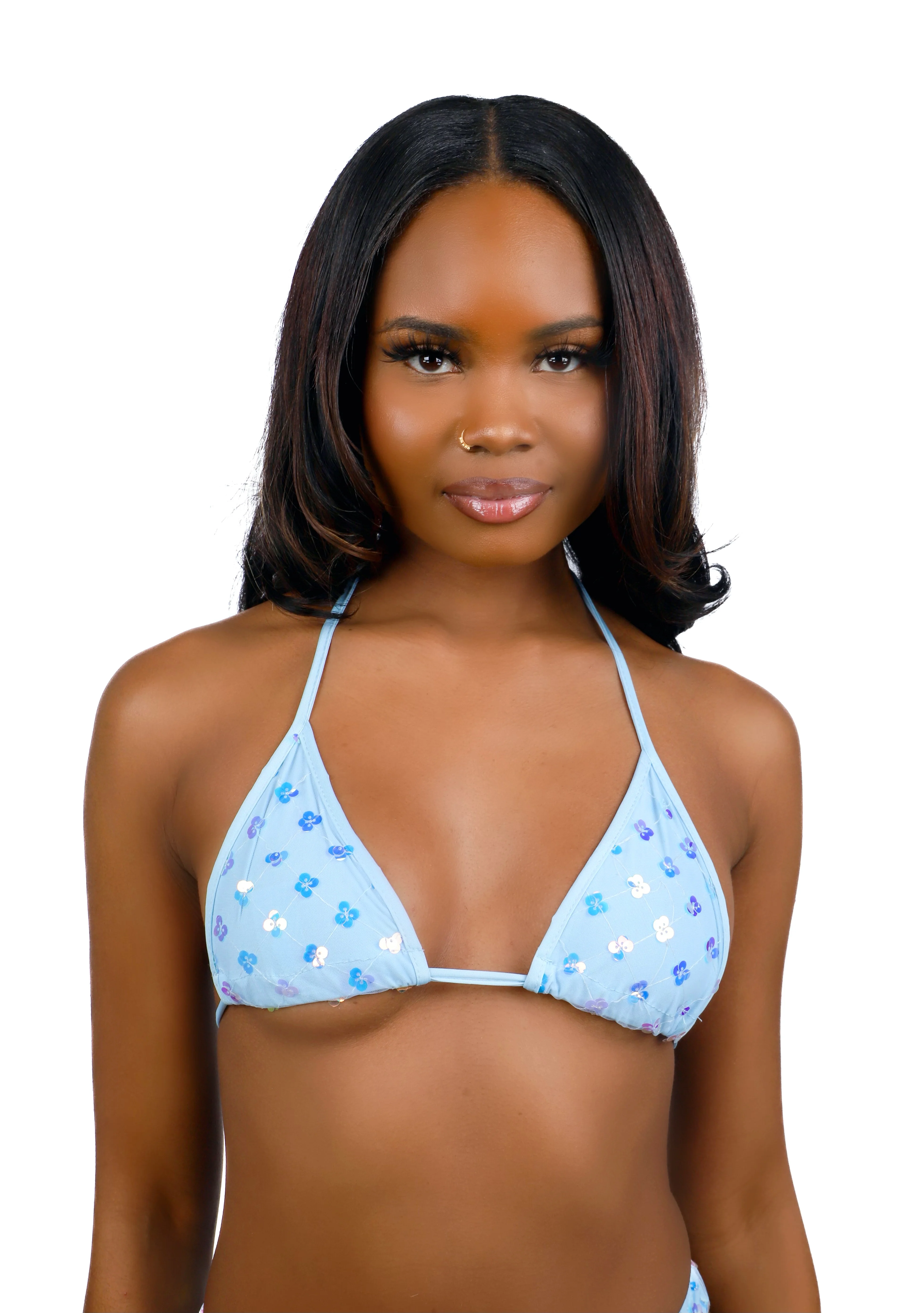 Baby Blue Sparkle Fairy Blossom Top
