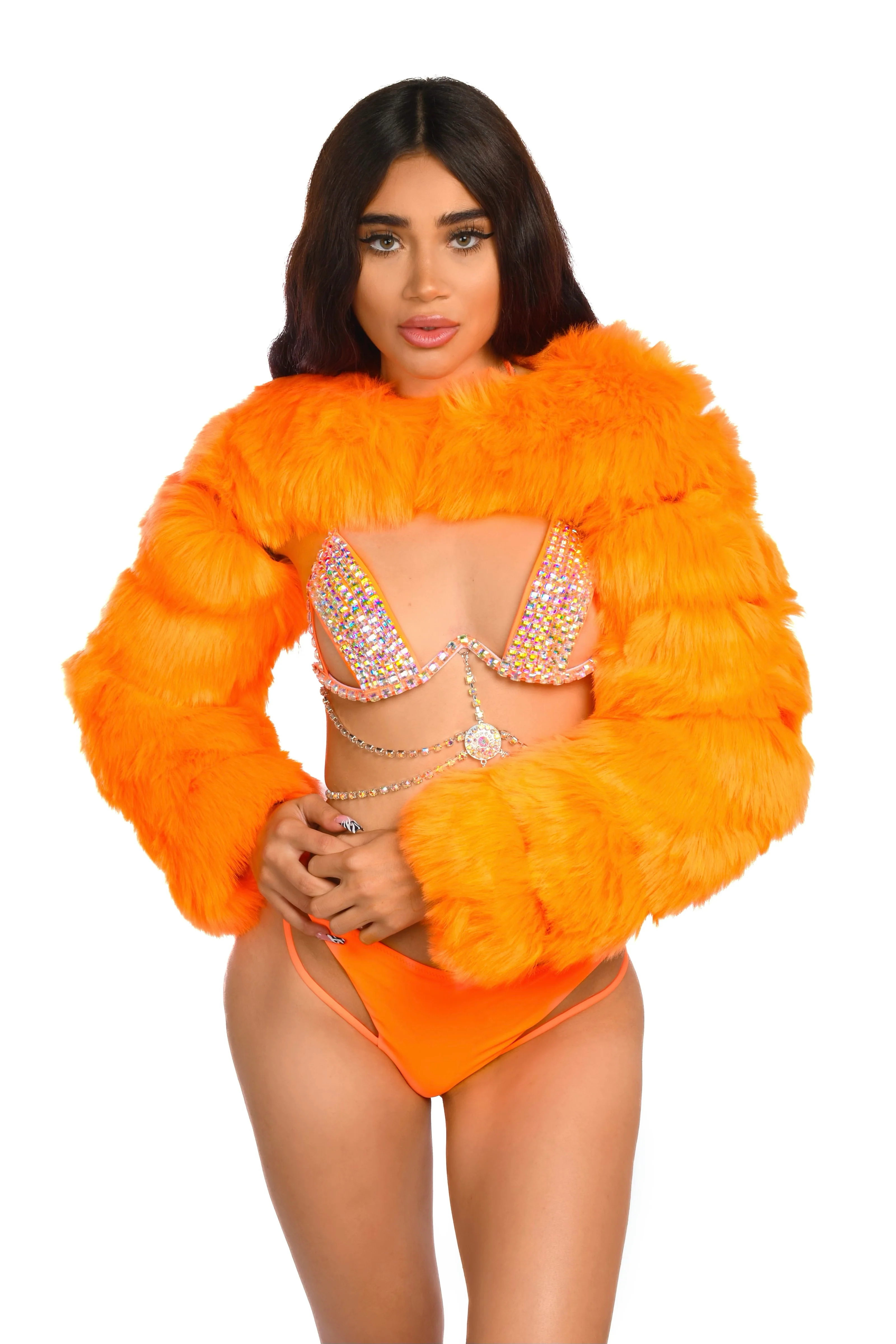 Orange Puffy Arm Sleeves - Image 2