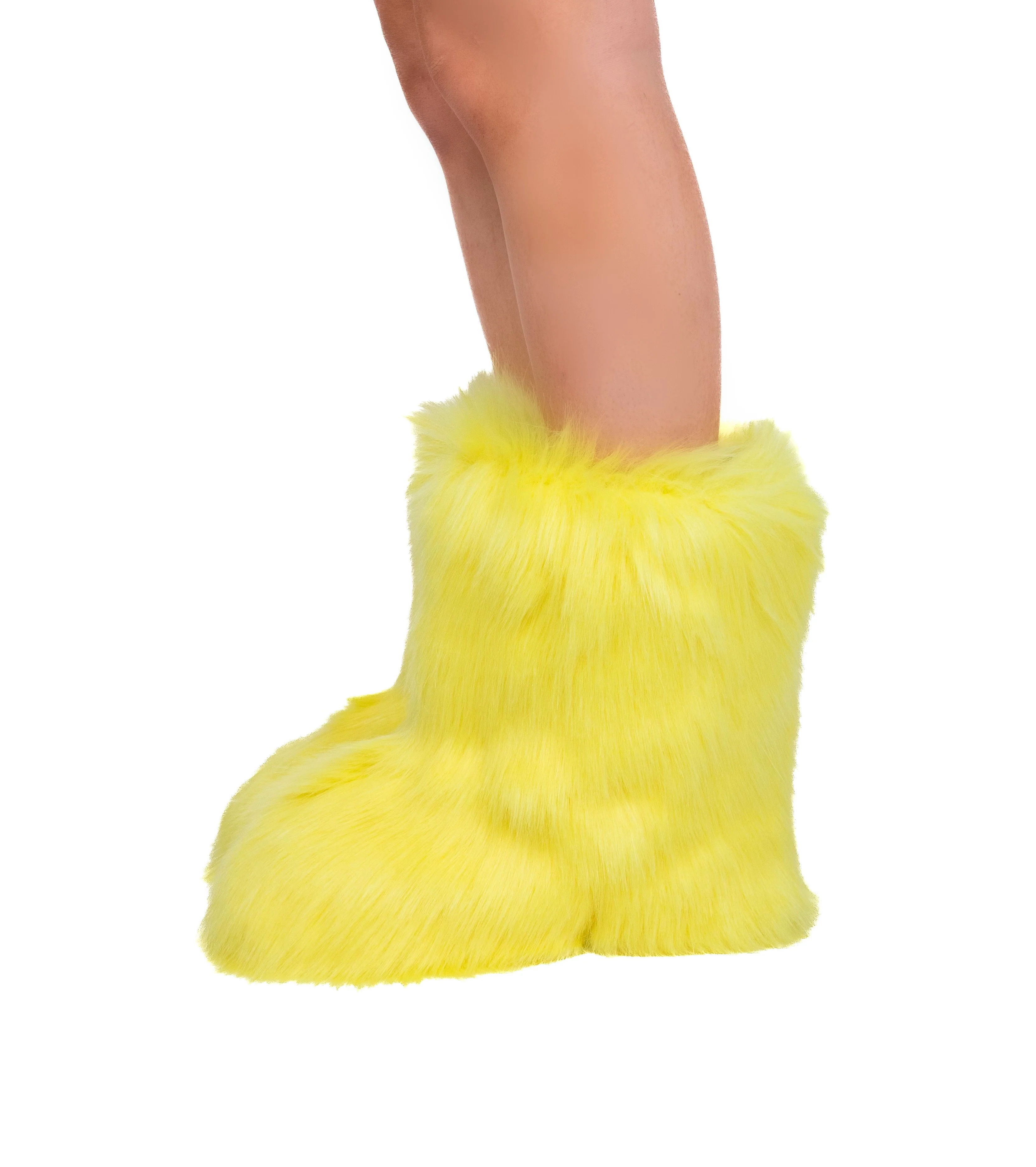 Yellow Fuzzy Boots - Image 3
