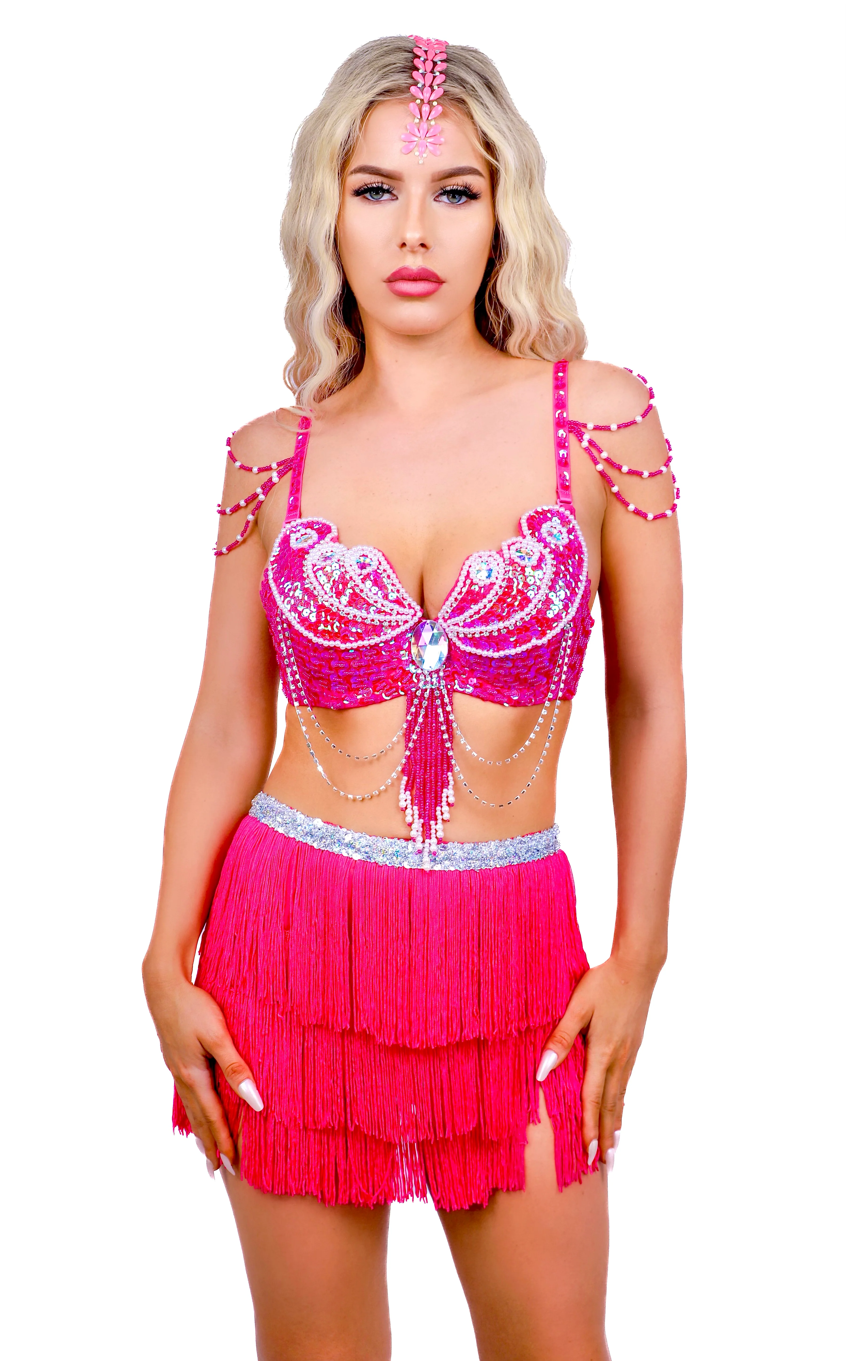 FULL OUTFIT- Hot Pink Rose (3 pcs)