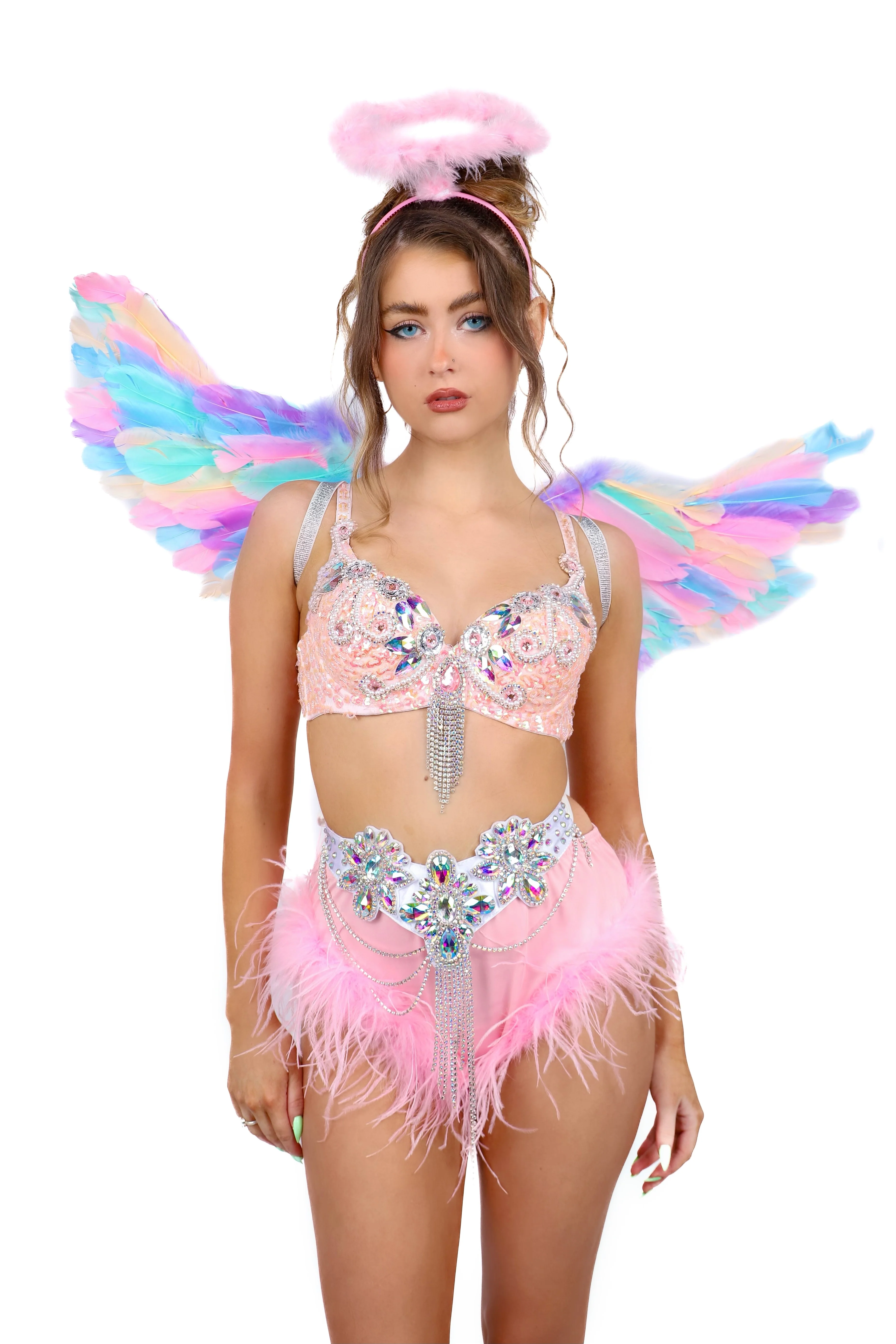 FULL OUTFIT- Pastel Pink Angel (4 pcs)