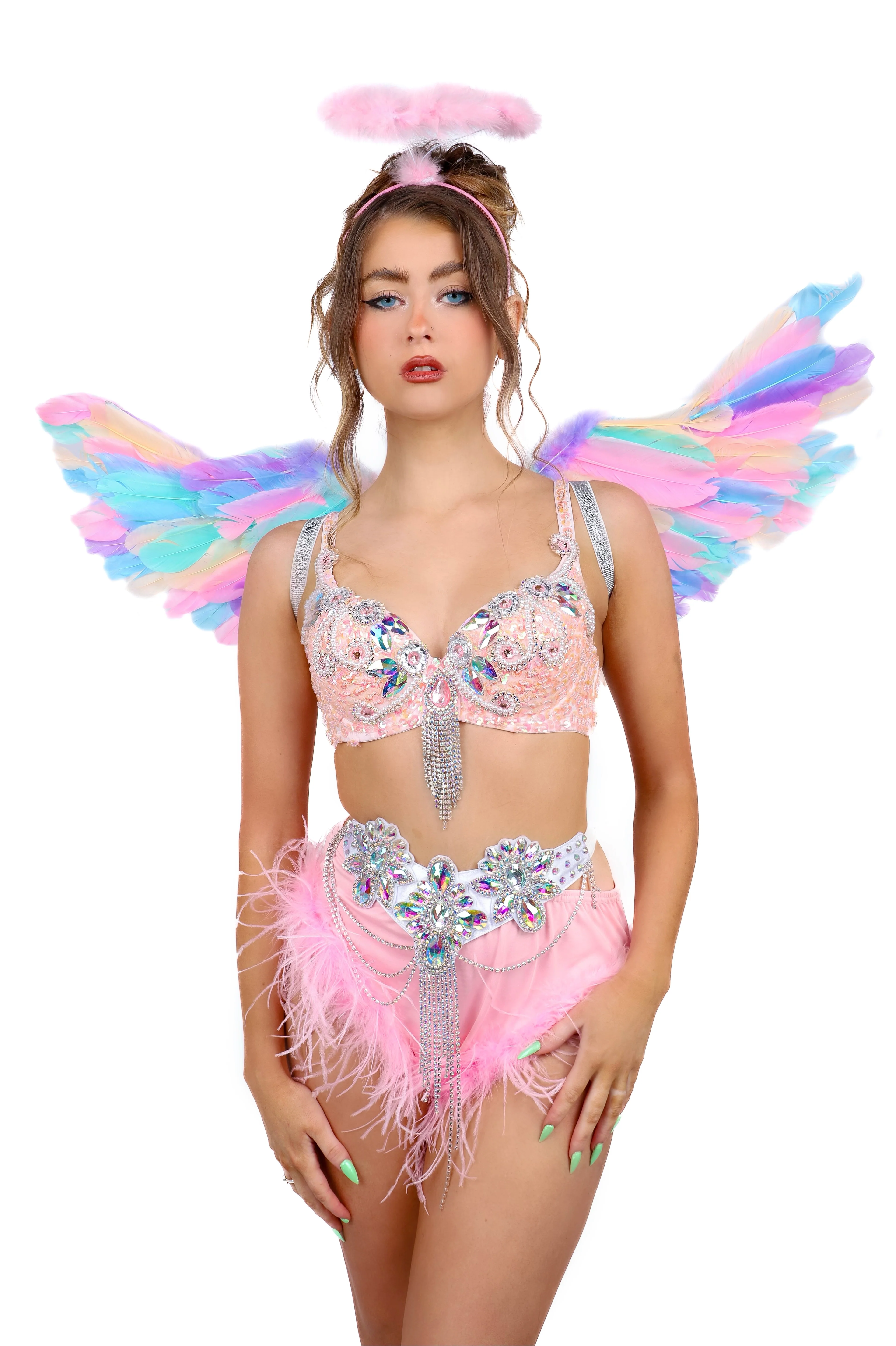 FULL OUTFIT- Pastel Pink Angel (4 pcs) - Image 2