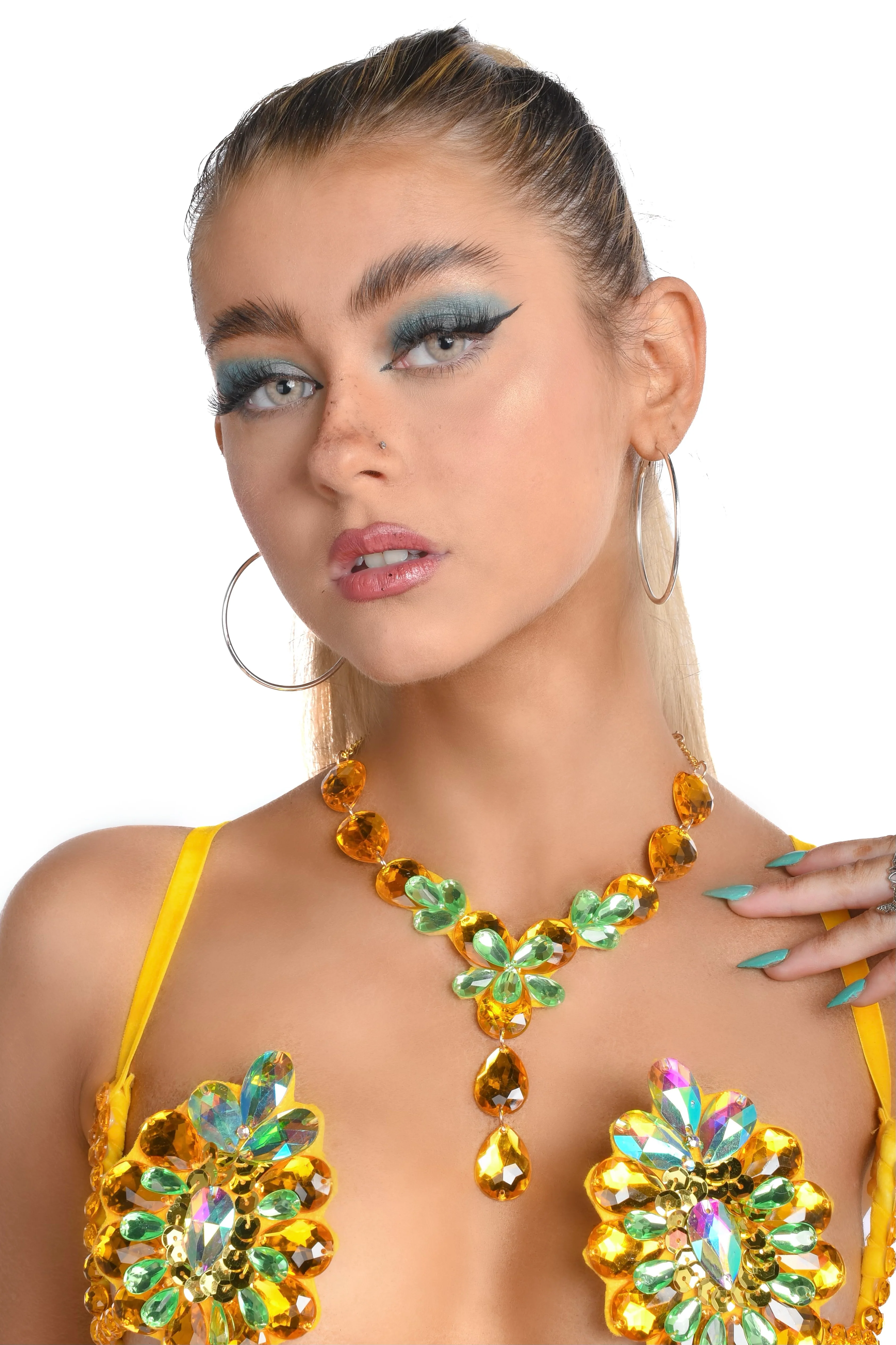 Gold Sunflower Carnival Necklace