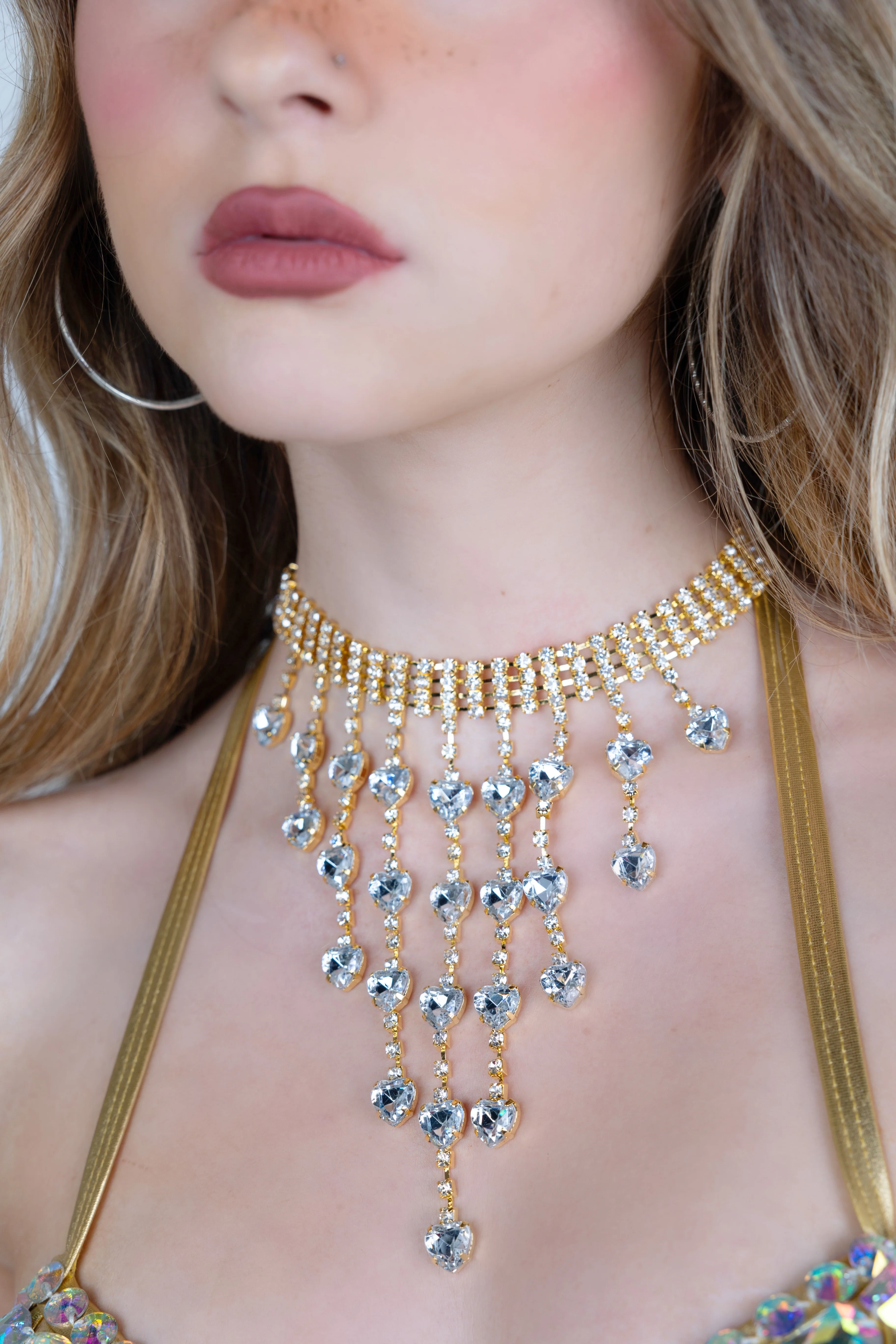 Gold Dream Rhinestone Necklace - Image 2