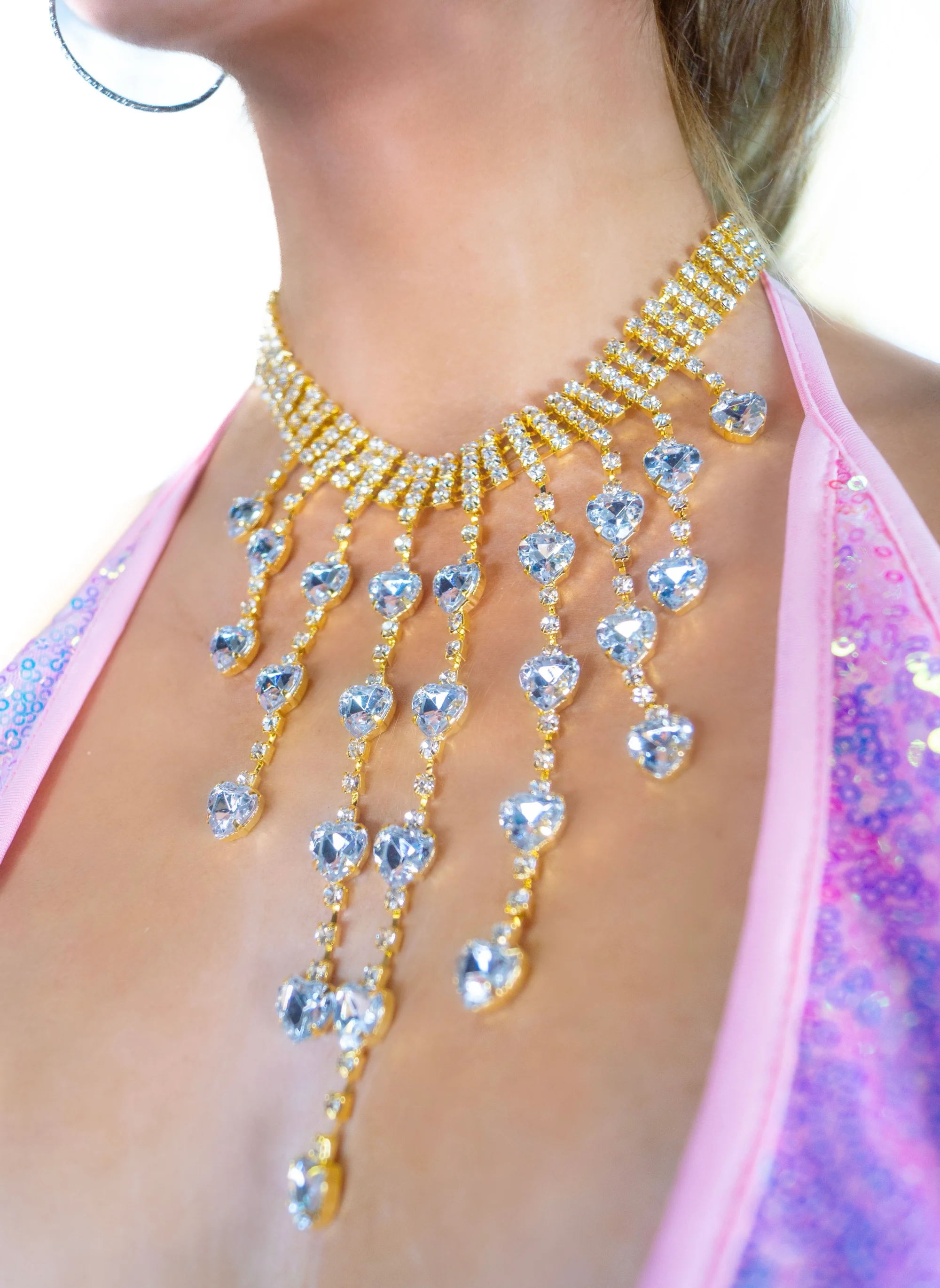 Gold Dream Rhinestone Necklace - Image 3