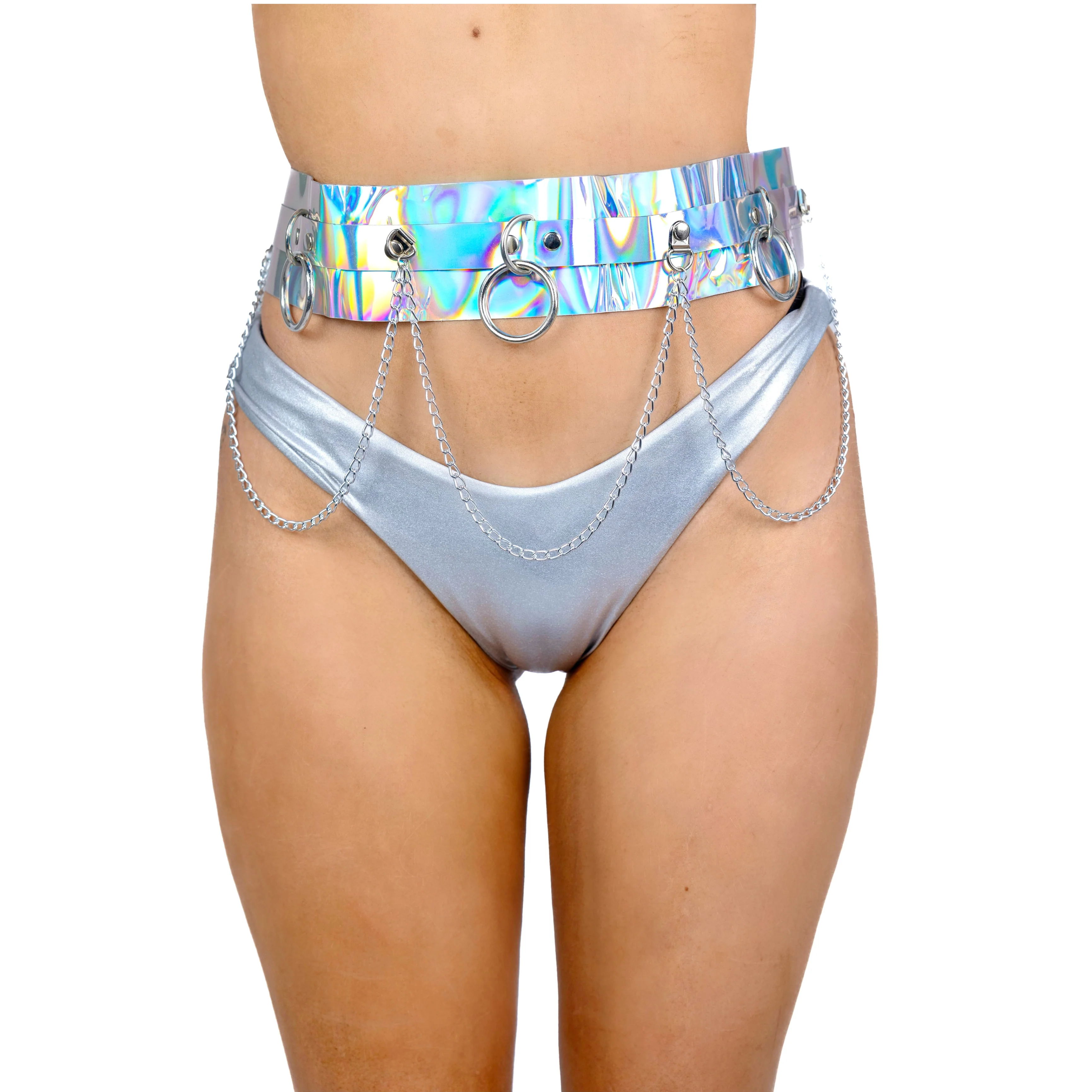 Hologram Hoop Chain Belt