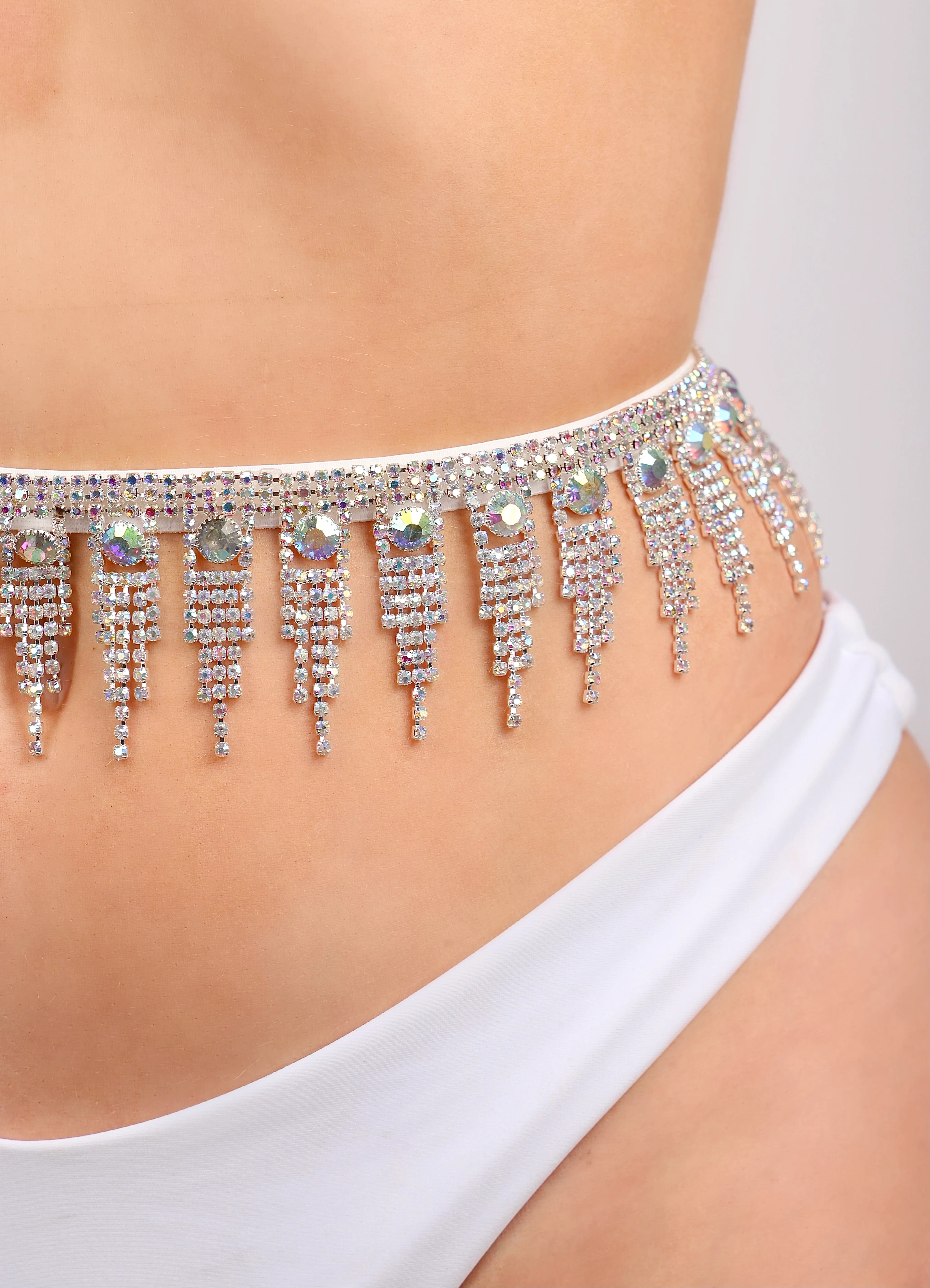 Silver AB Rhinestone Carnival Belt - Image 2