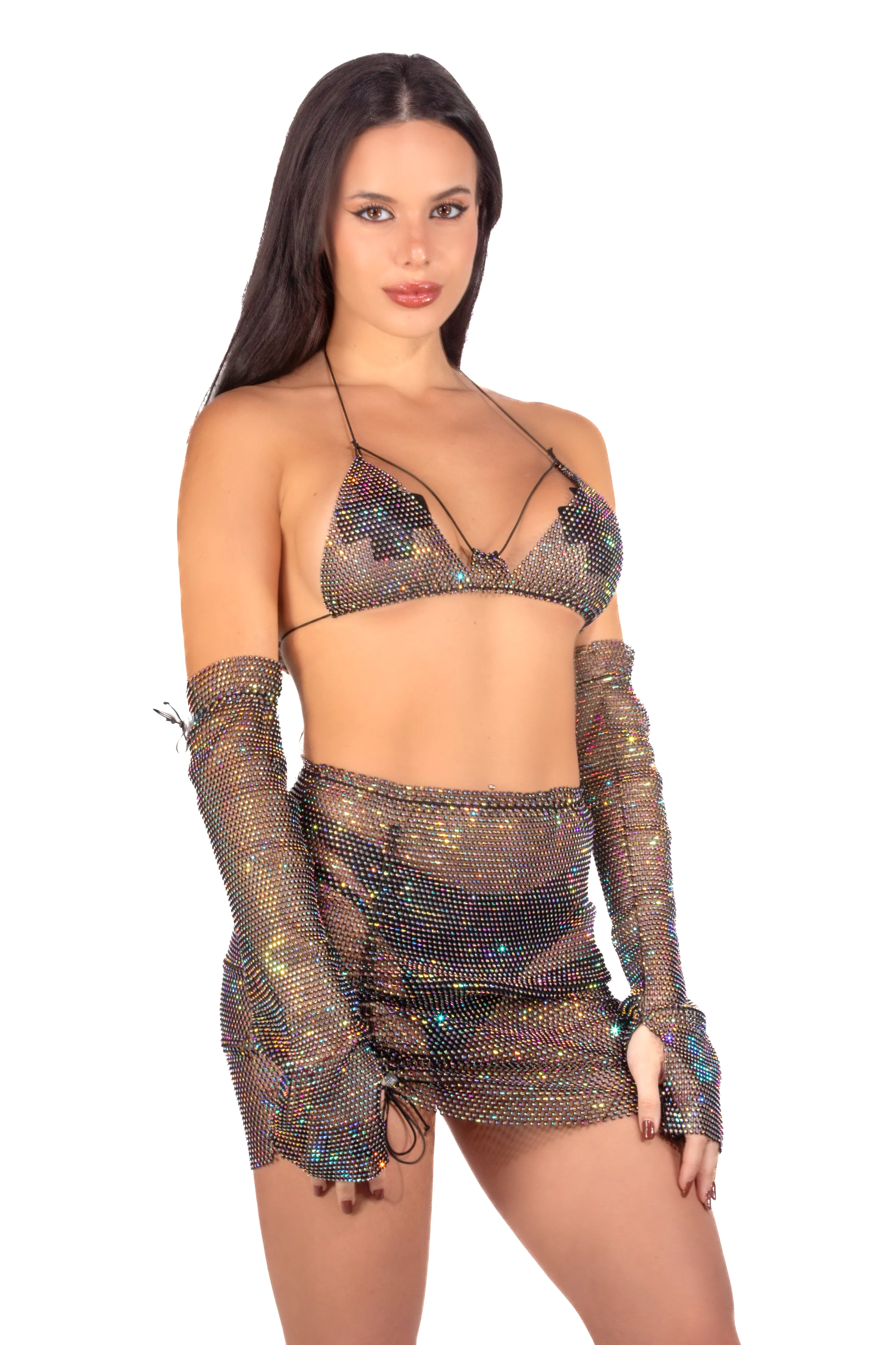 Mesh Fishnet Set - Black (3 pcs) - Image 5