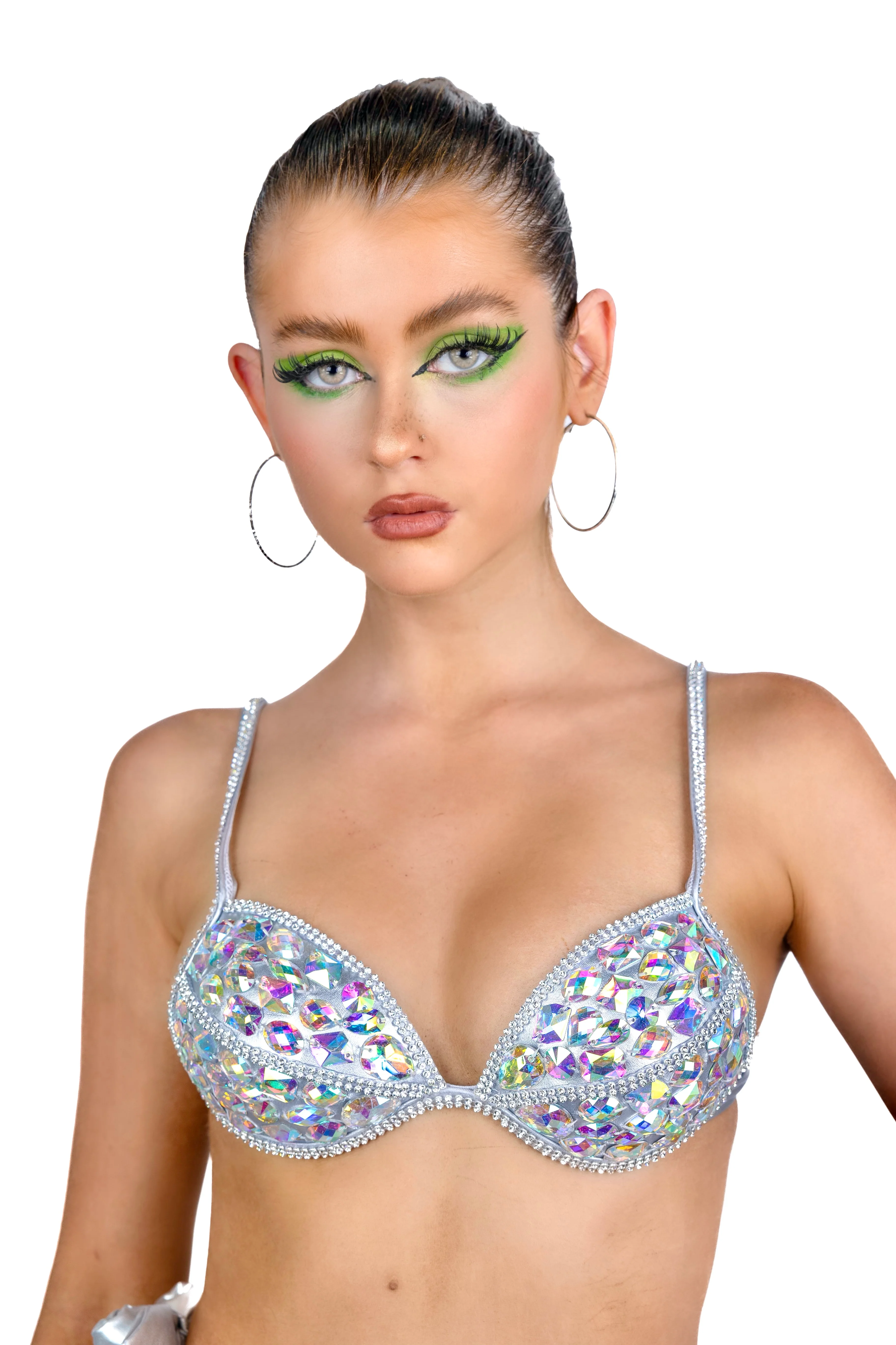Silver Escape Rhinestone Top