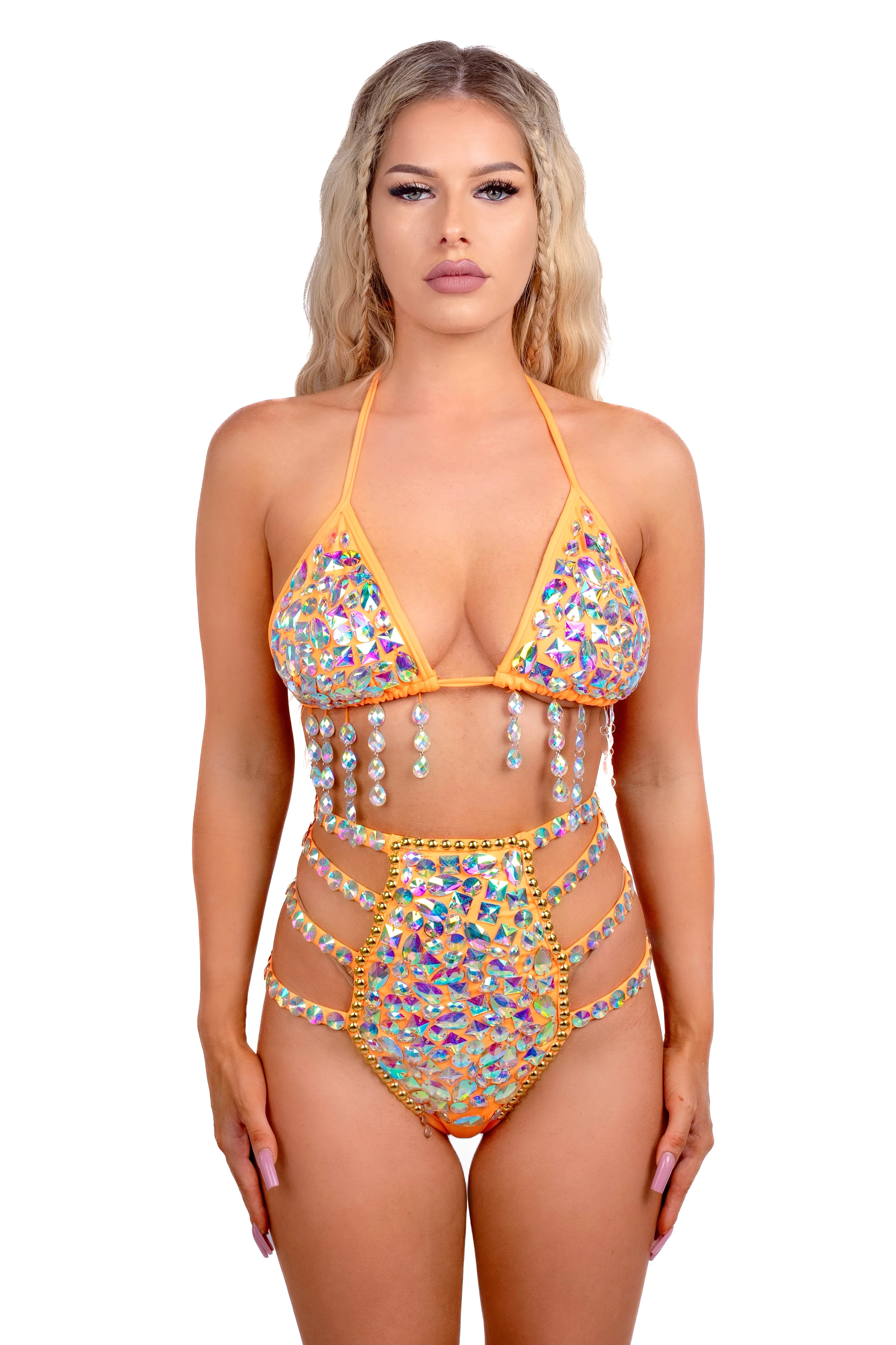 Citrus Aura Rhinestone Top - Image 2