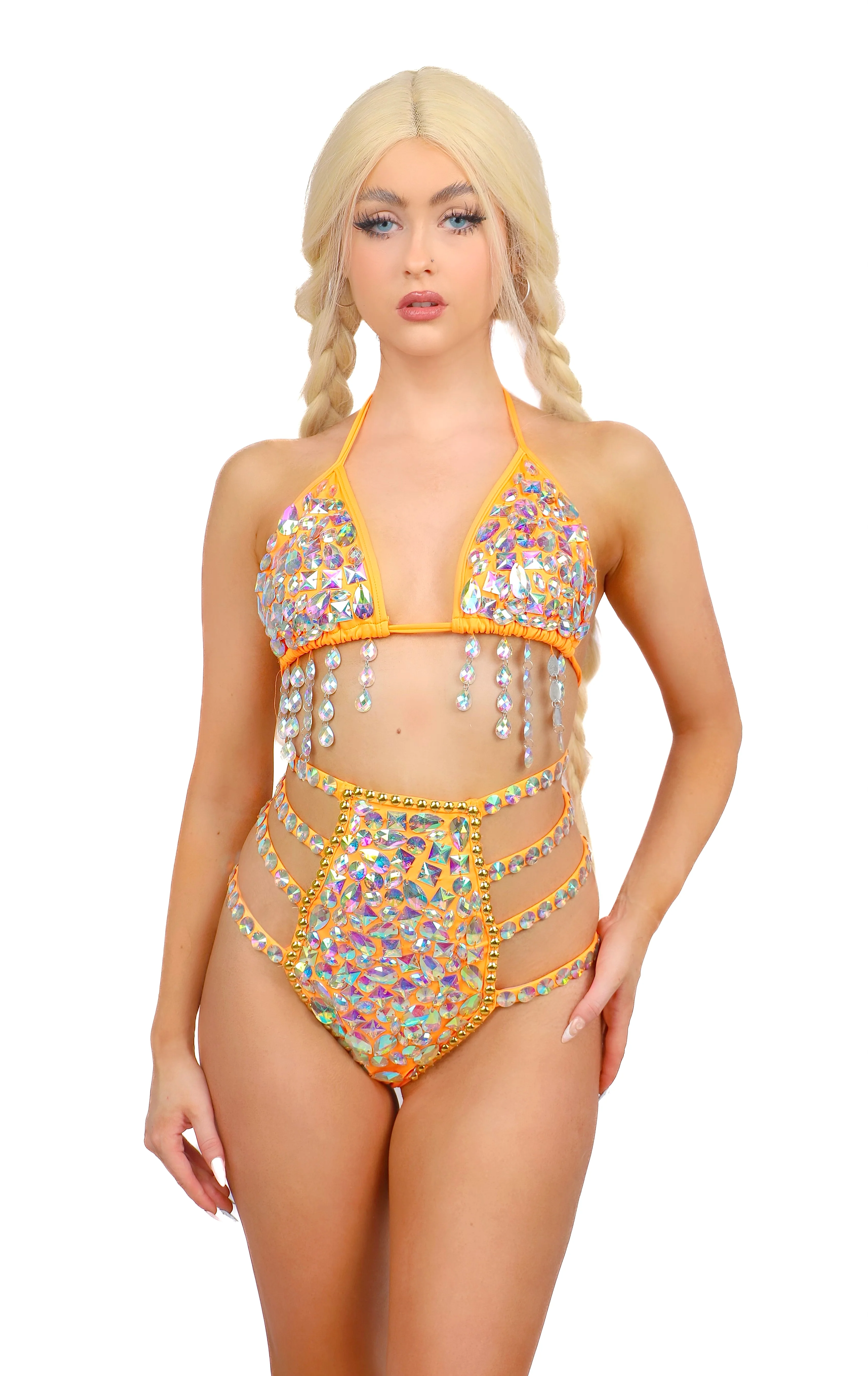 Citrus Aura Rhinestone Top - Image 6