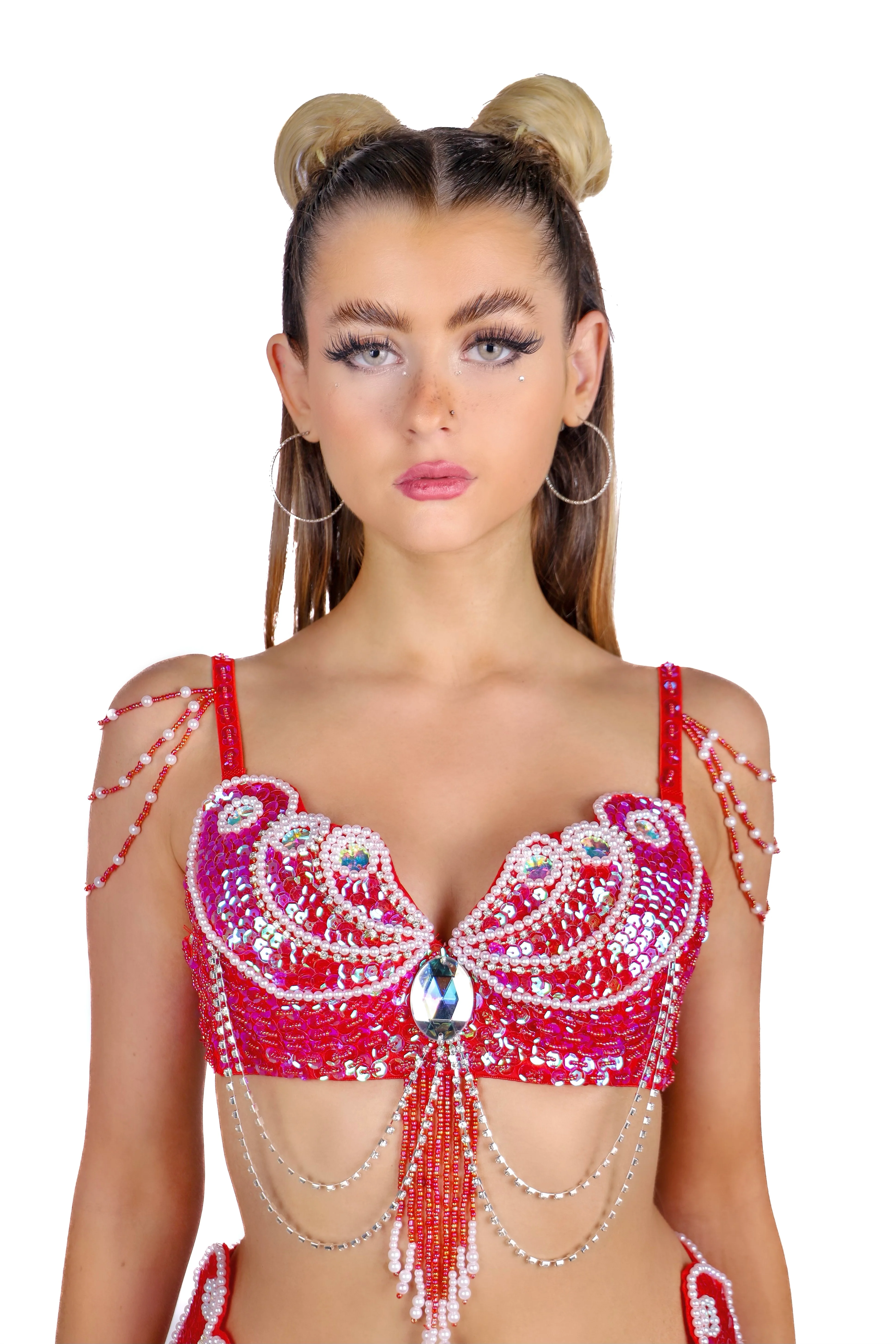 Ruby Mermaid Carnival Bra Top