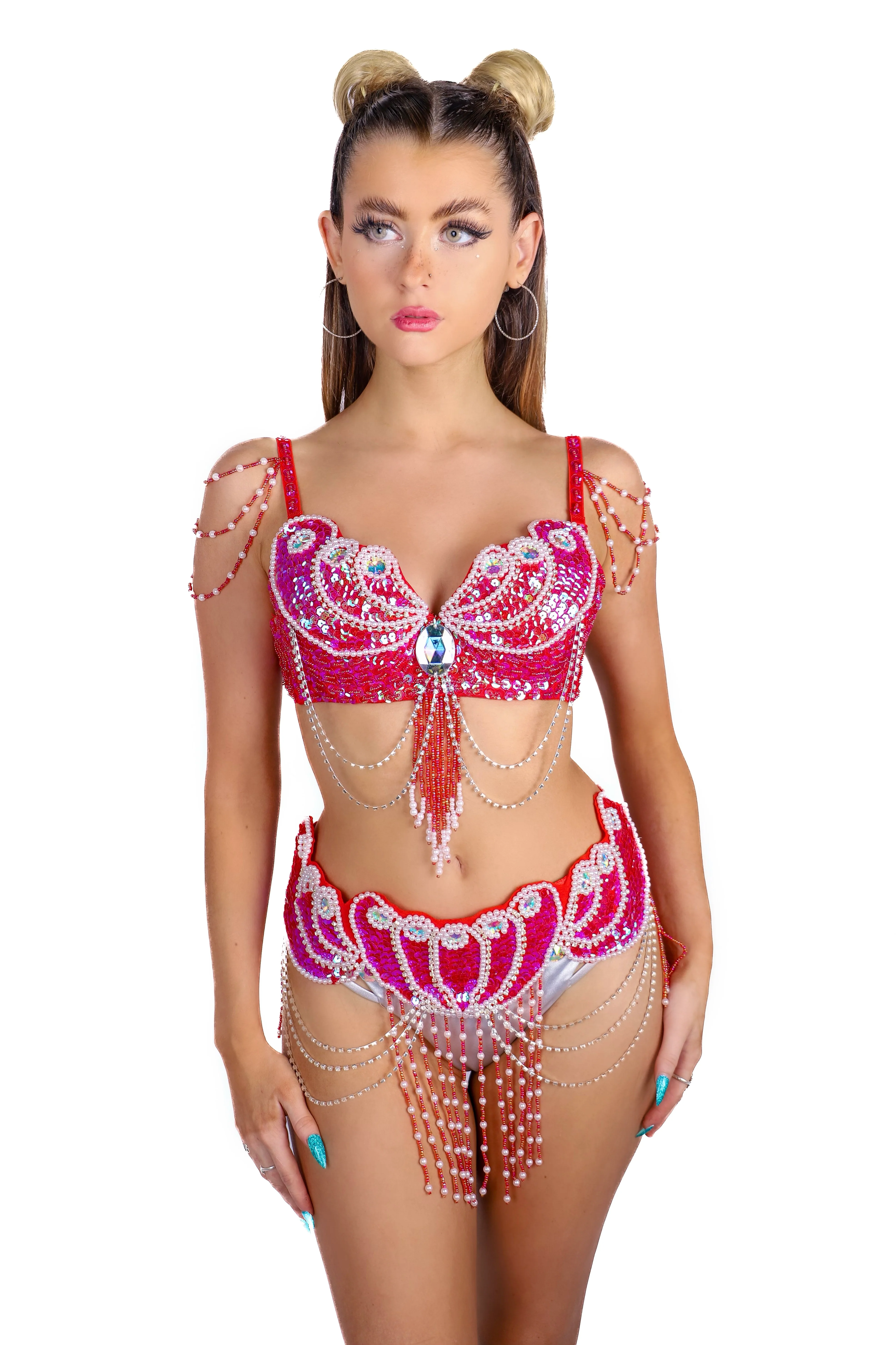 Ruby Mermaid Carnival Bra Top - Image 2