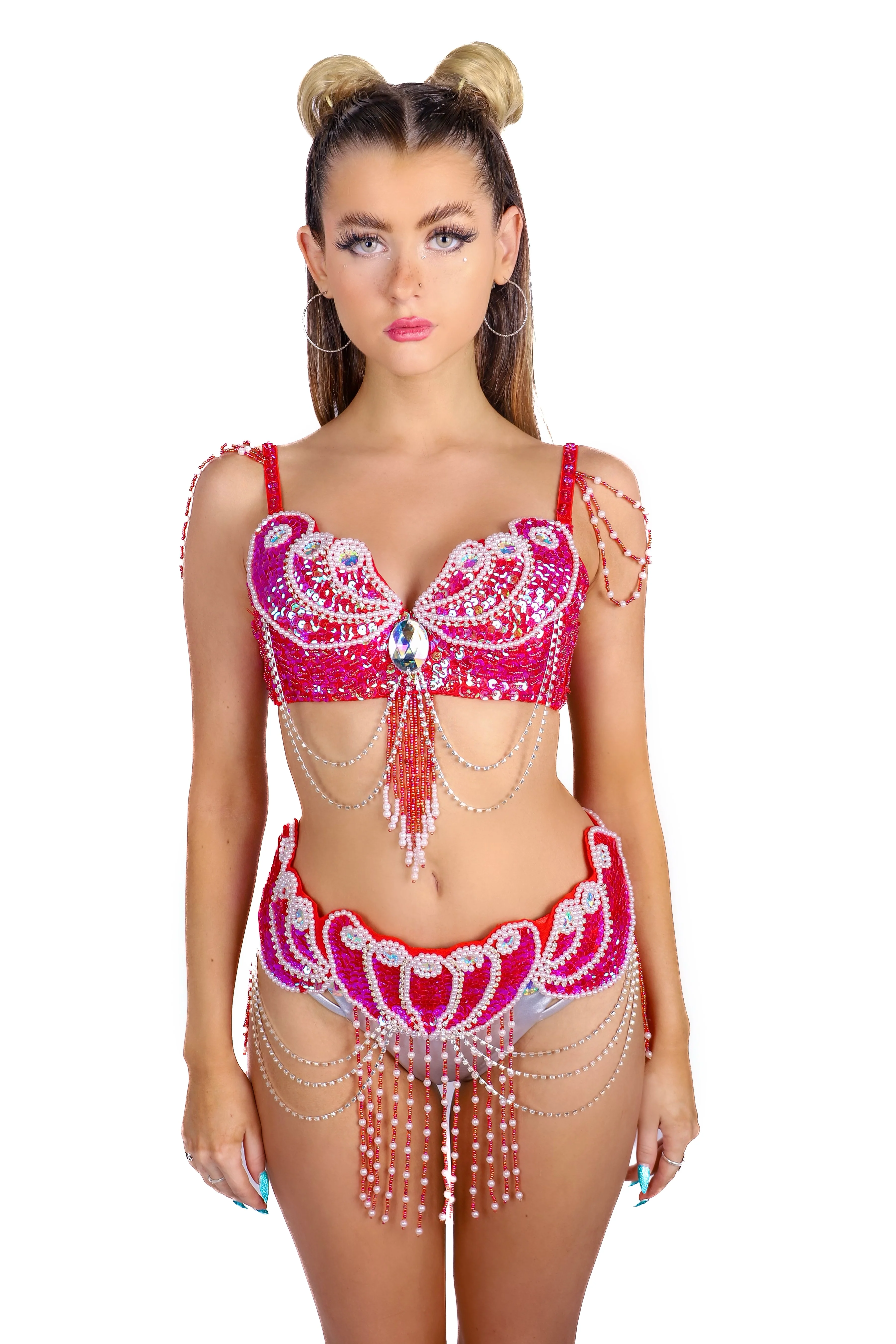 Ruby Mermaid Carnival Bra Top - Image 3