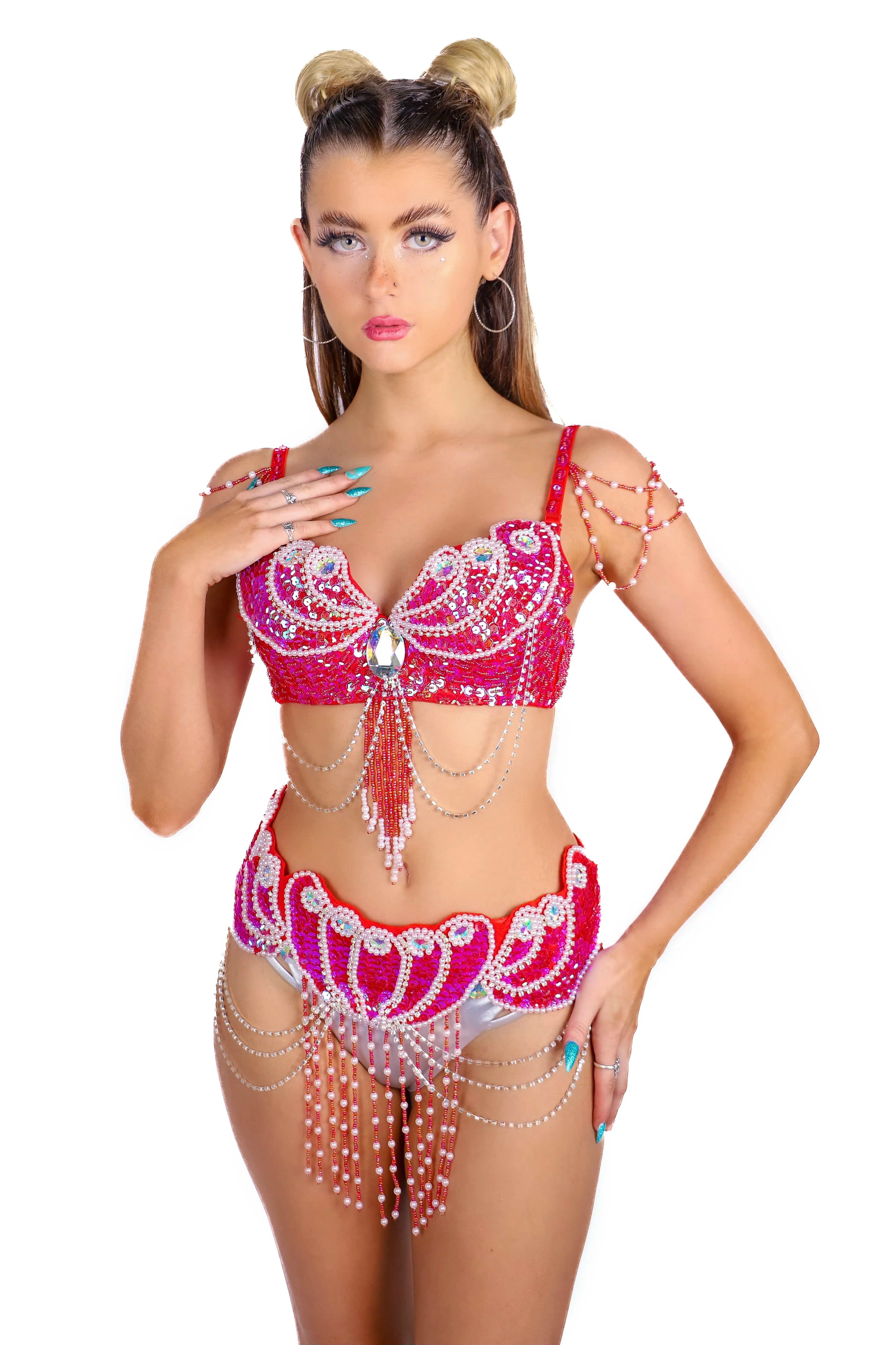 Ruby Mermaid Carnival Bra Top - Image 4