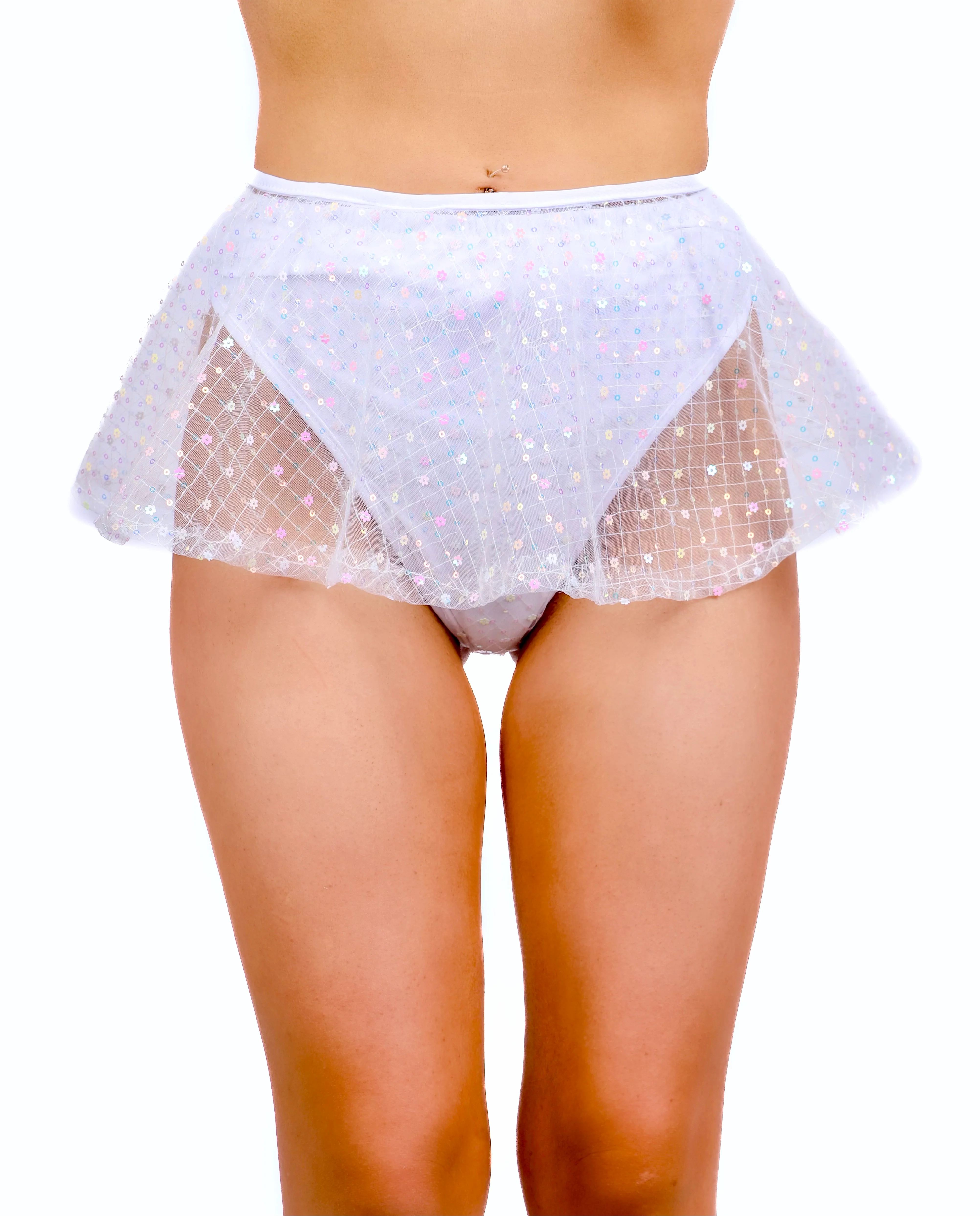 White Sparkle Fairy Blossom Skirt