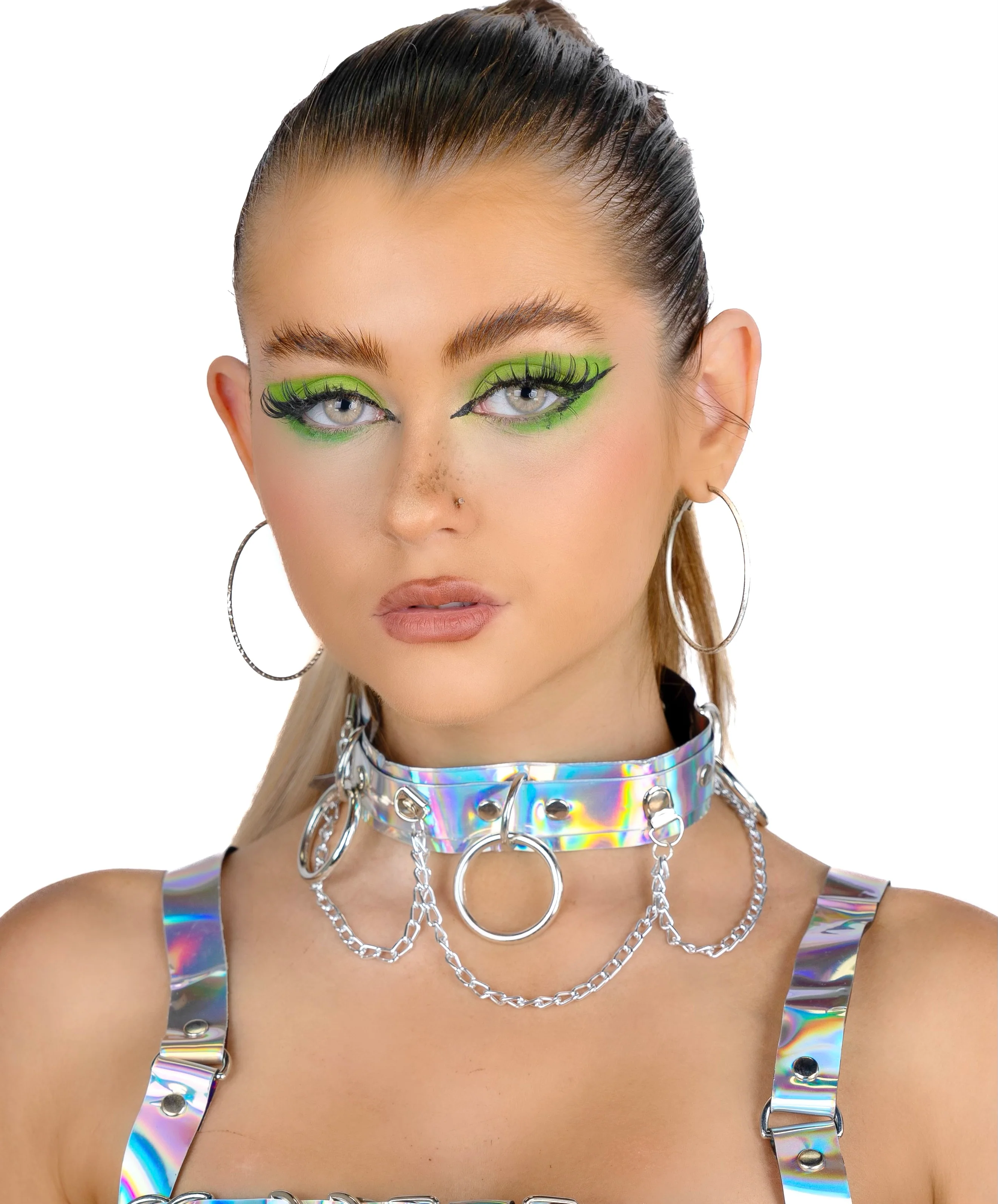 Hoop Holographic Choker