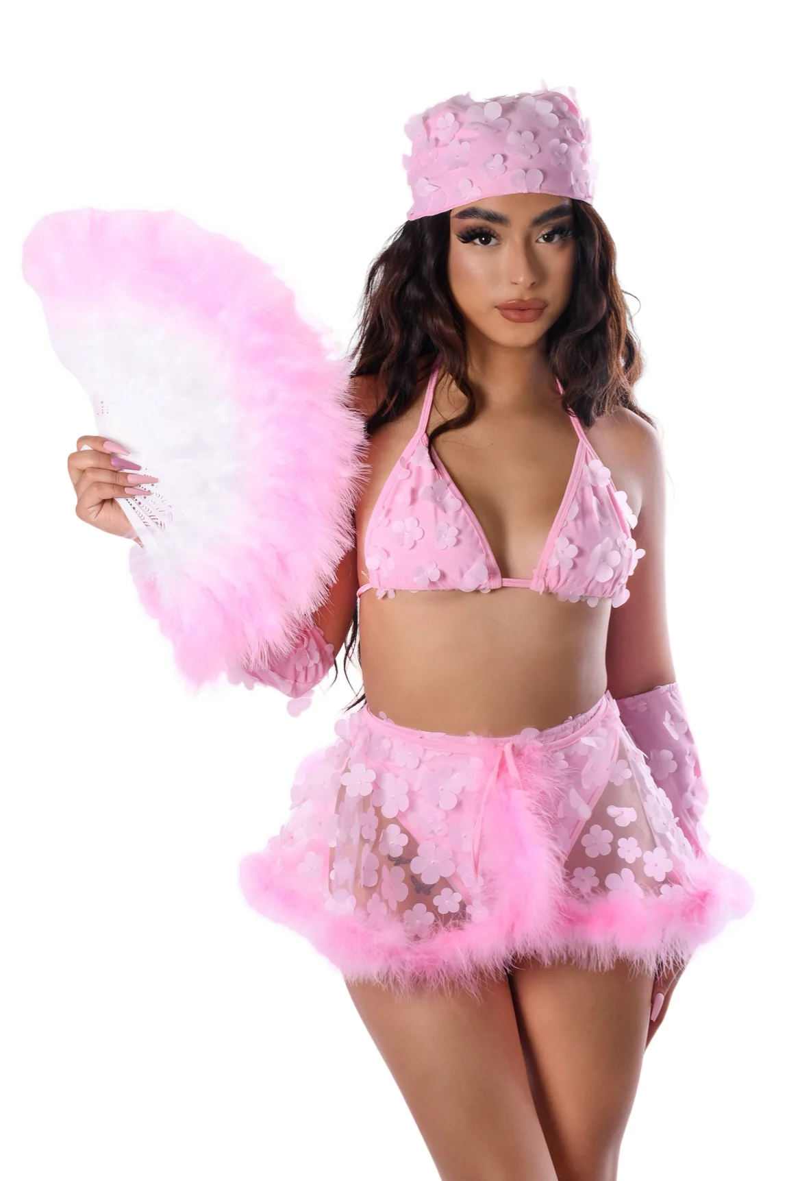 Cotton Candy Fuzzy 3D Skirt - Image 2