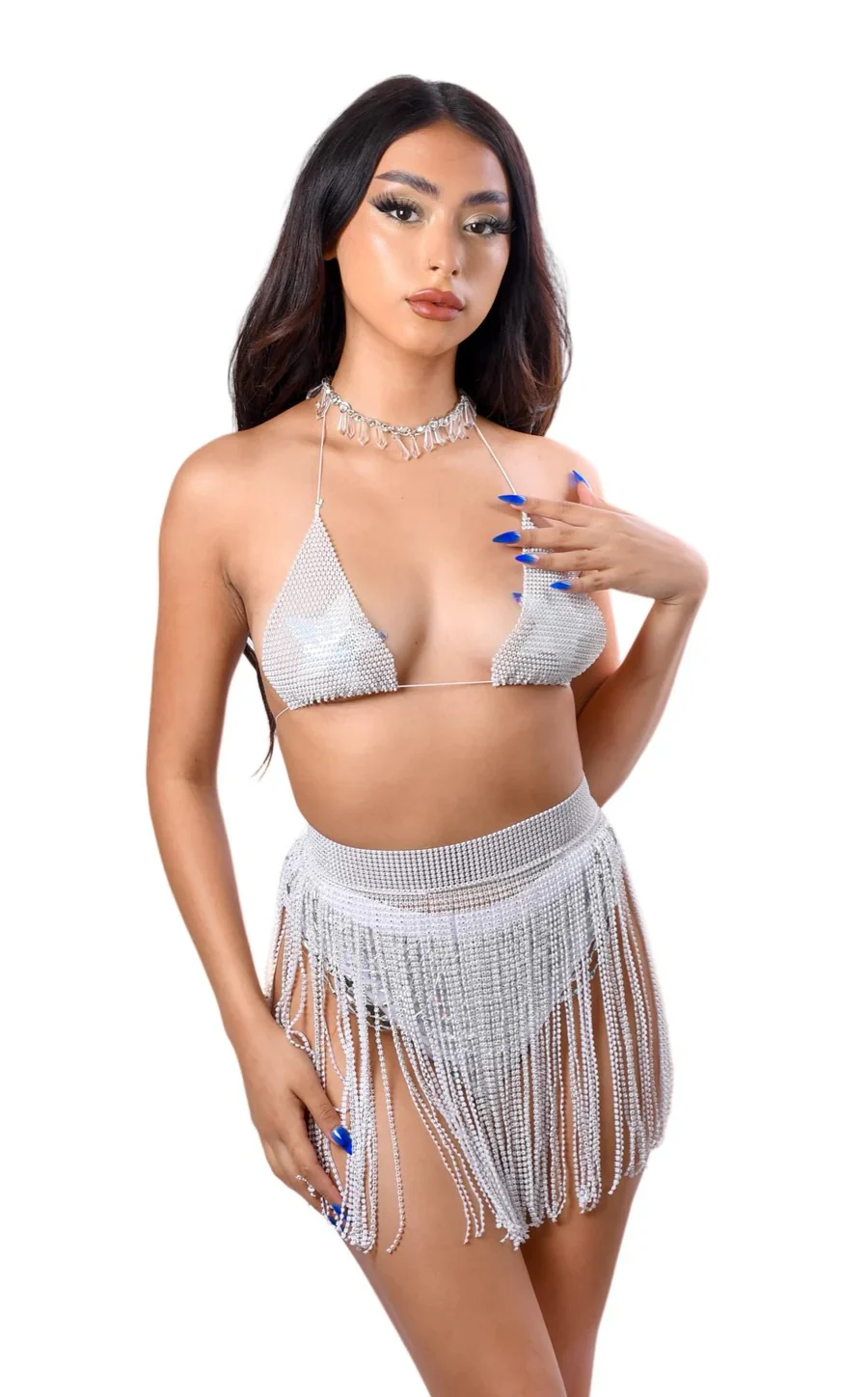 Rhinestone Tassel Skirt - Image 22