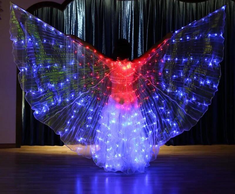 Cotton Clouds Rainbow FLASH LED Butterfly Wings (300 Lights, Batteries Not Included) - Image 3