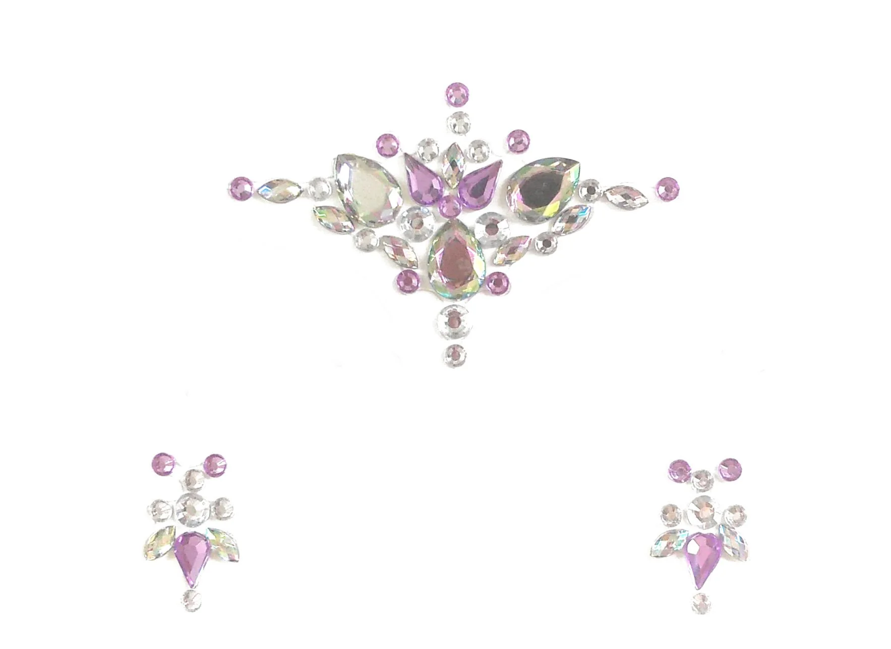 Cotton Purple Rhinestone Crystal Face Jewels - Image 2