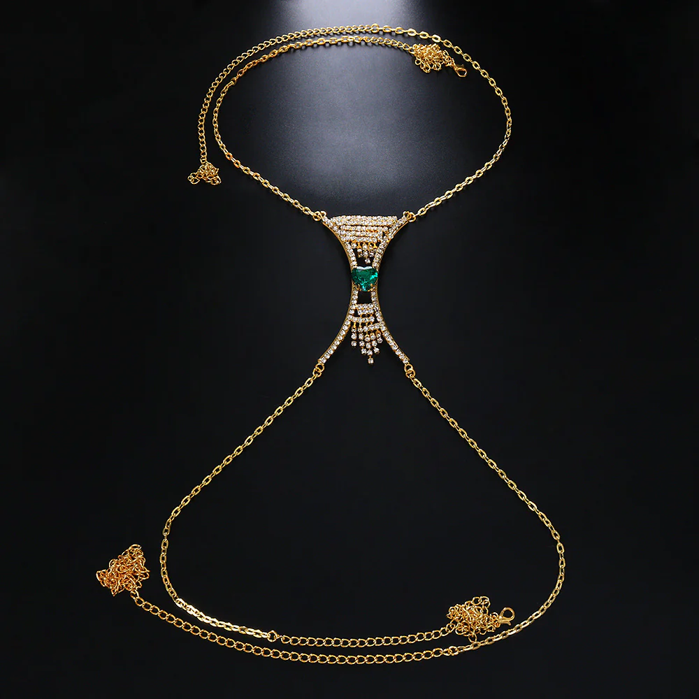 Diamond Rhinestone Chest Chains - Image 2