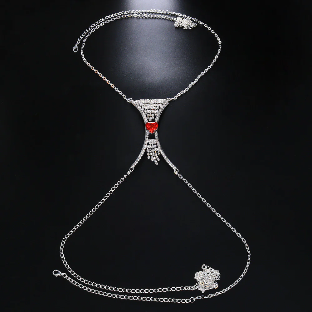 Diamond Rhinestone Chest Chains - Image 3