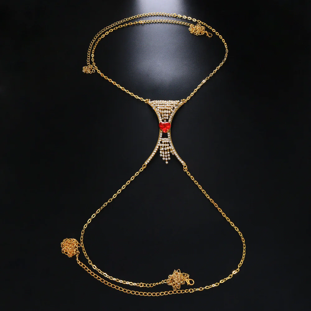 Diamond Rhinestone Chest Chains - Image 4