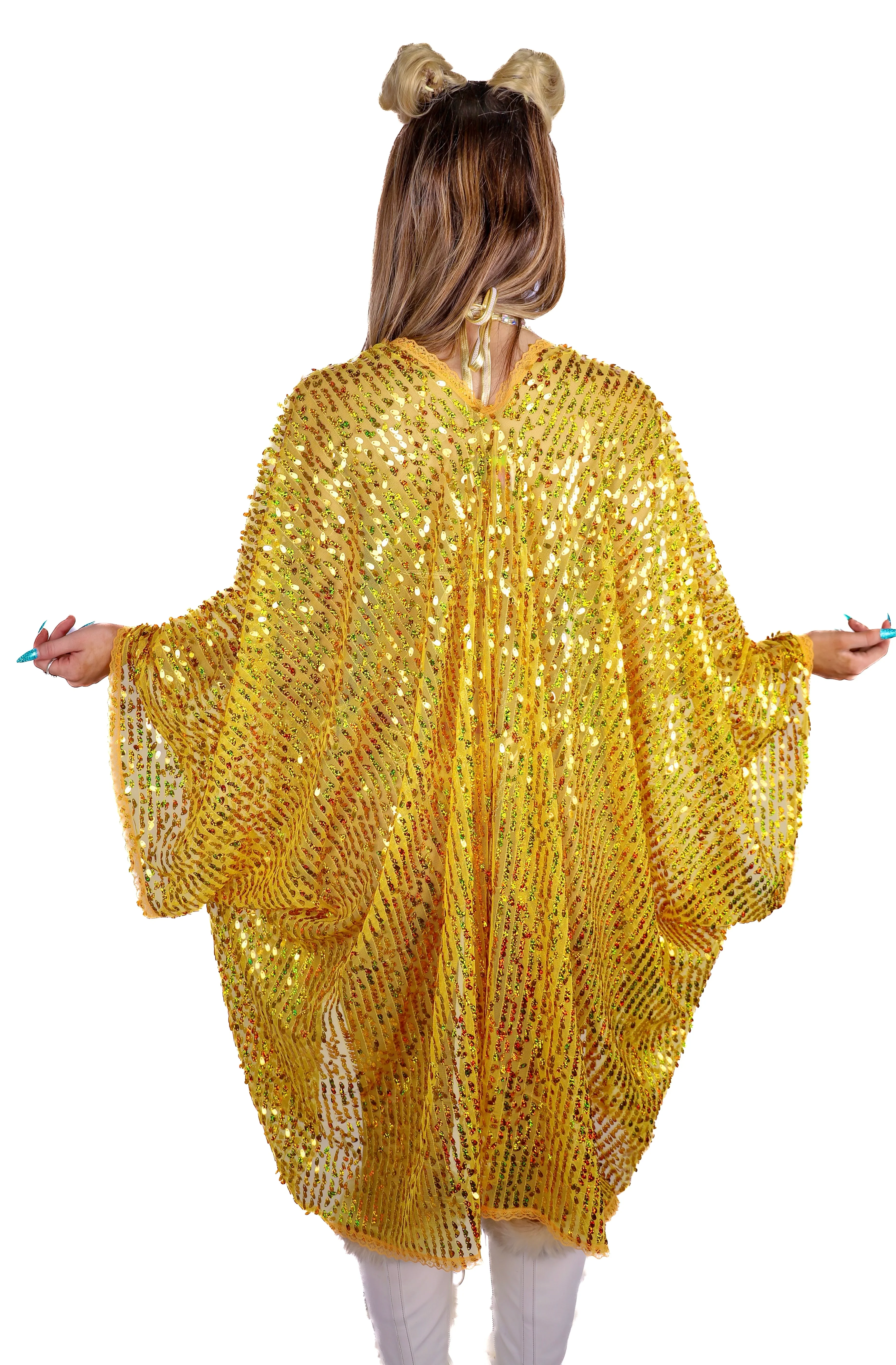 Disco Sequin Kimono - Yellow lily - Image 3